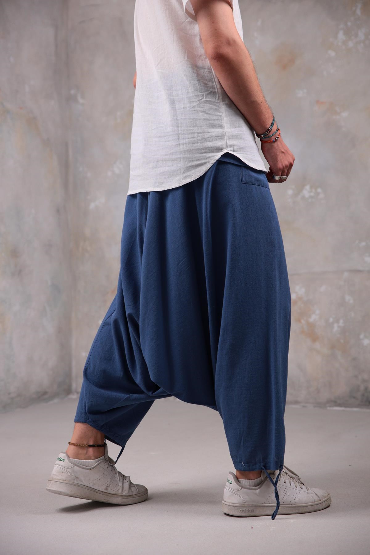  İndigo Mavi Balıkçı Şalvar