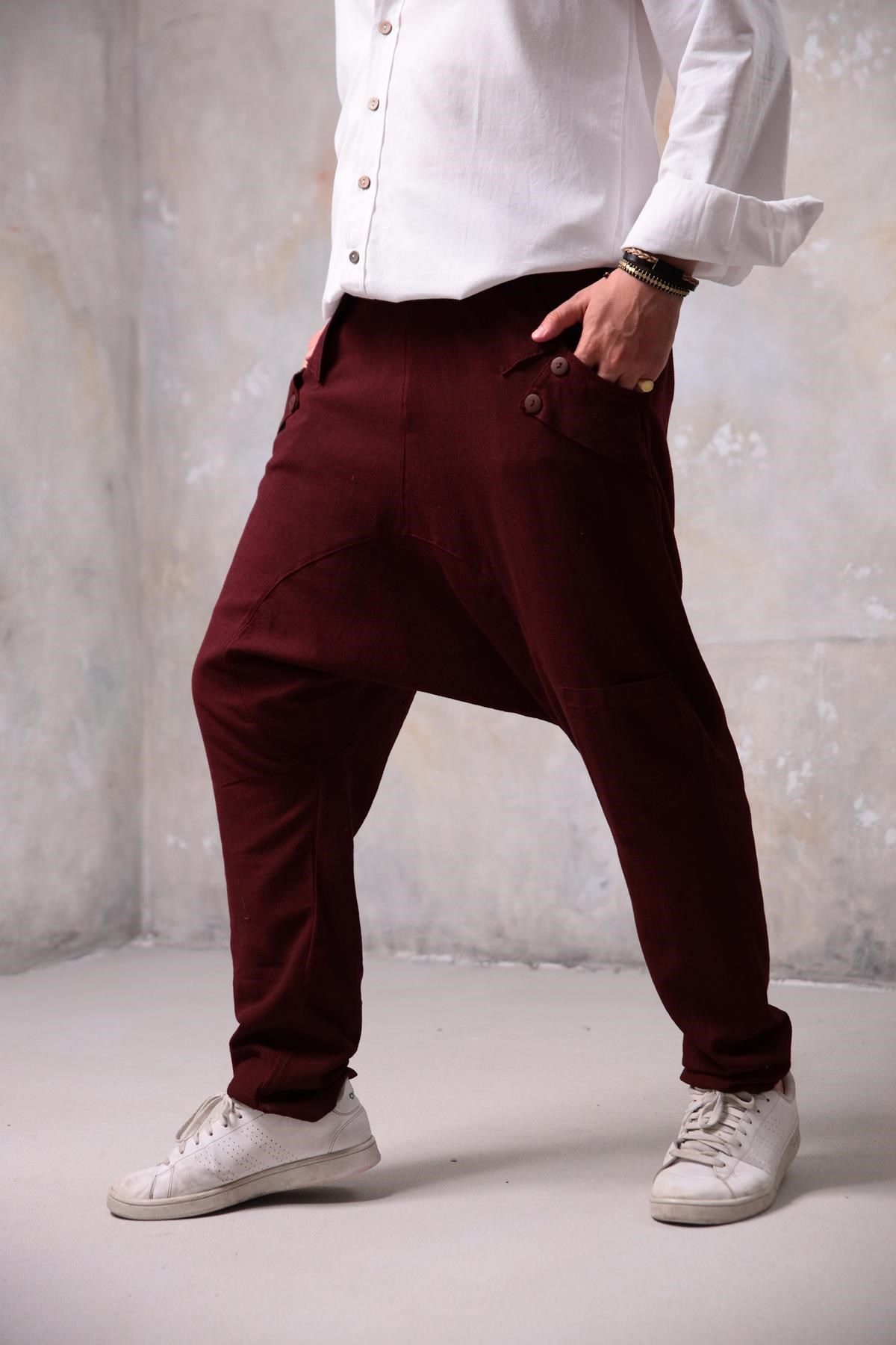  Koyu Bordo Loris Erkek Pantolon