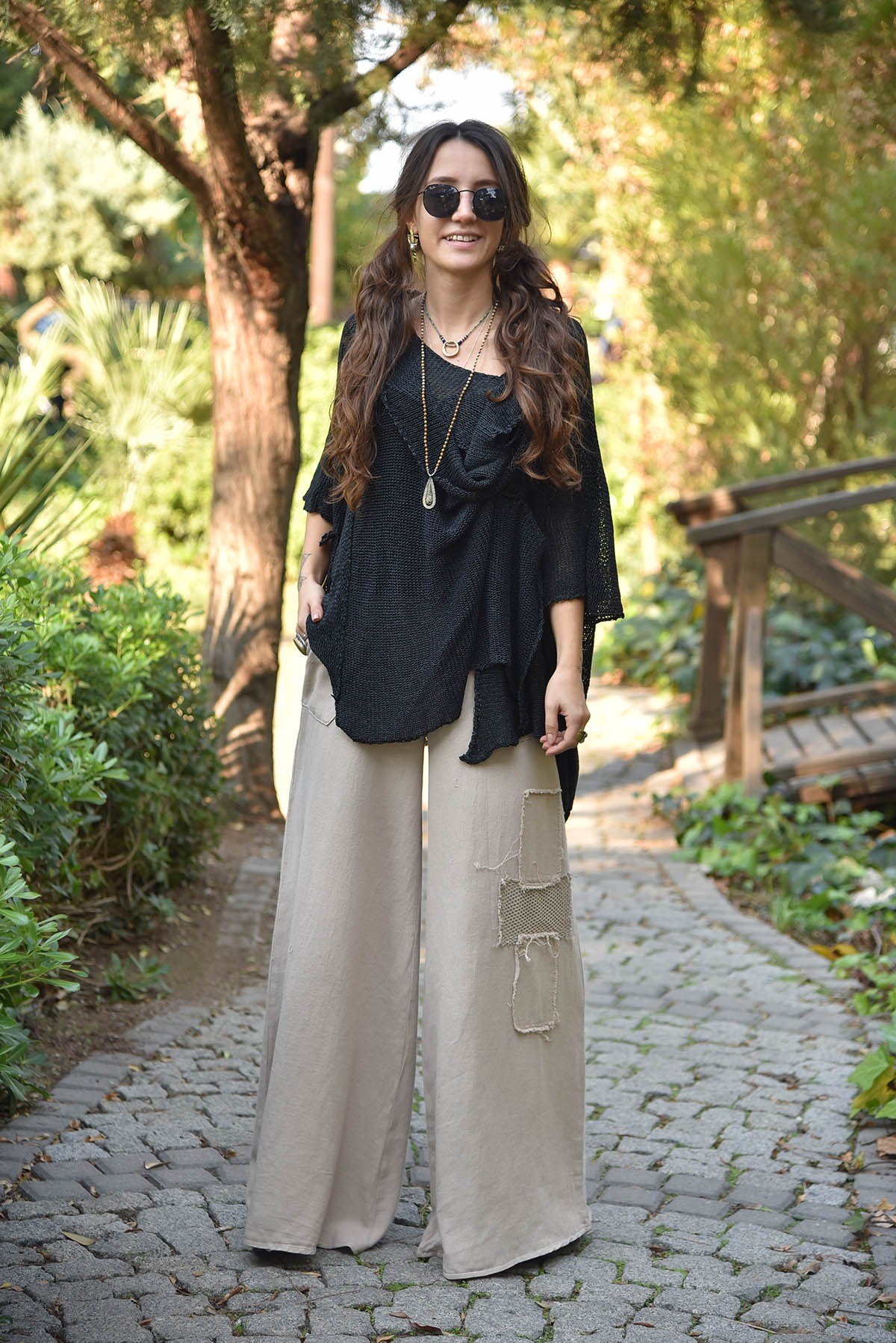  Krem Bol Paça File Detay Pantolon