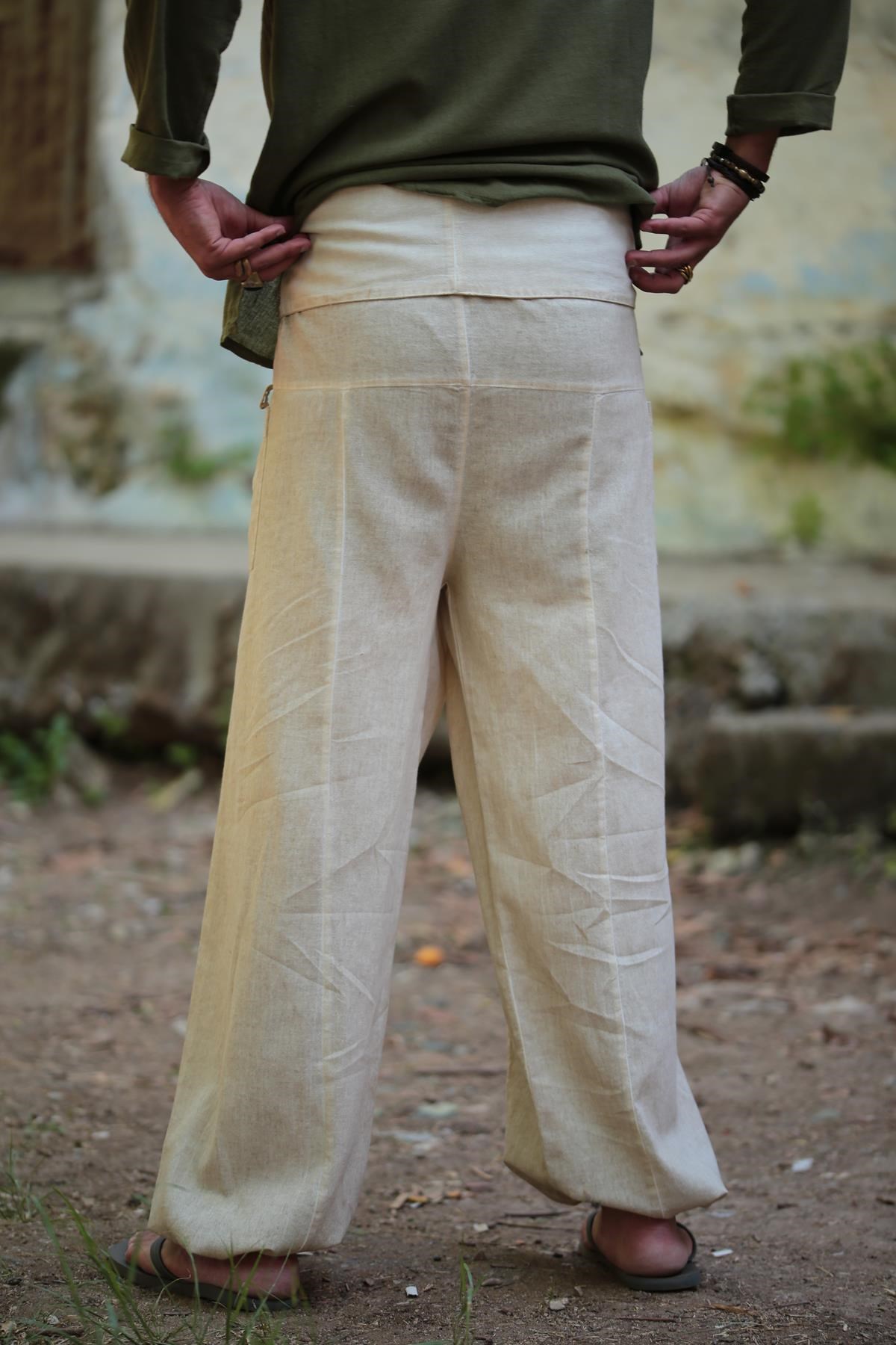  Krem Rengi Balıkçı Pantolon