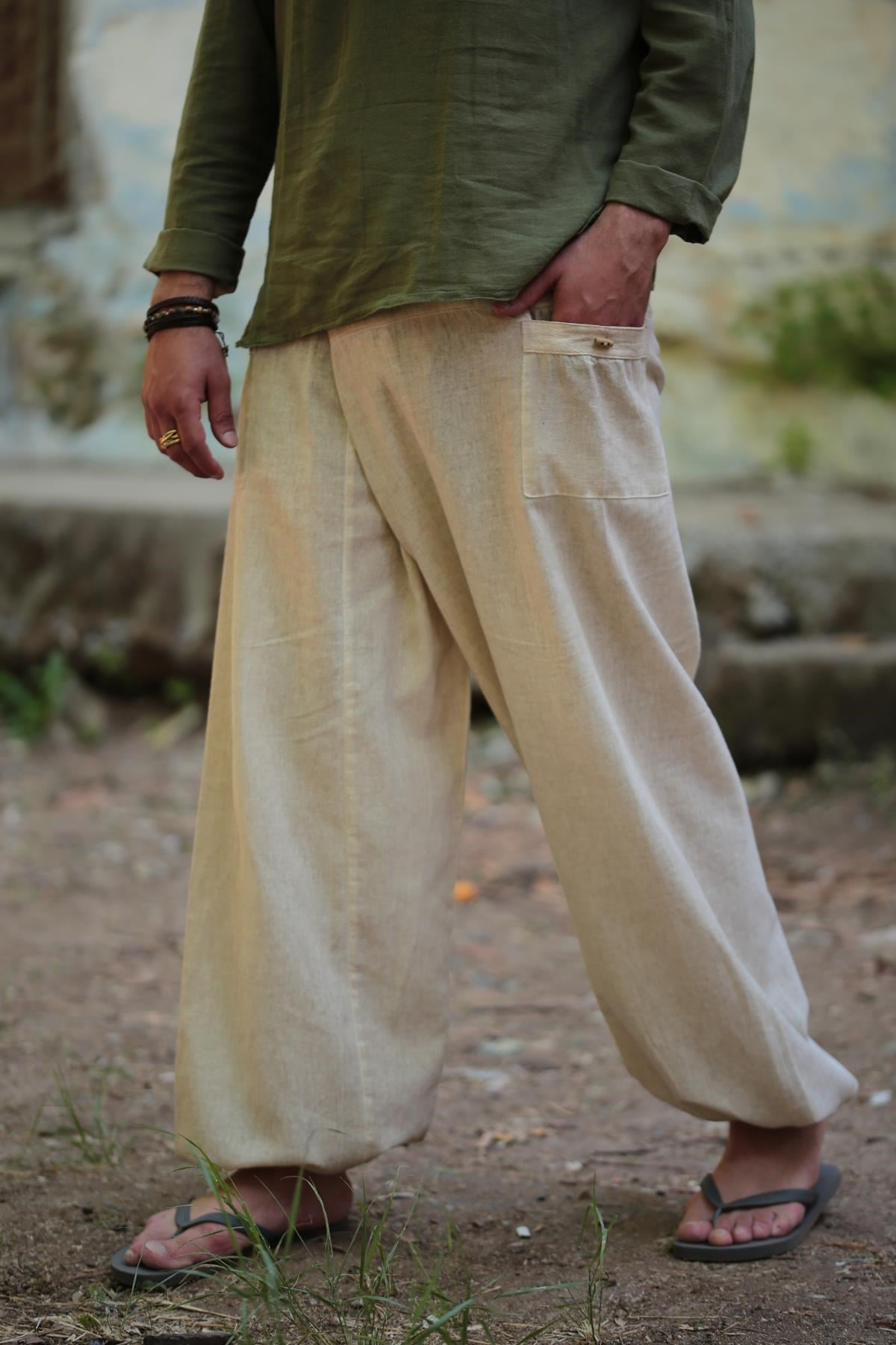  Krem Rengi Balıkçı Pantolon