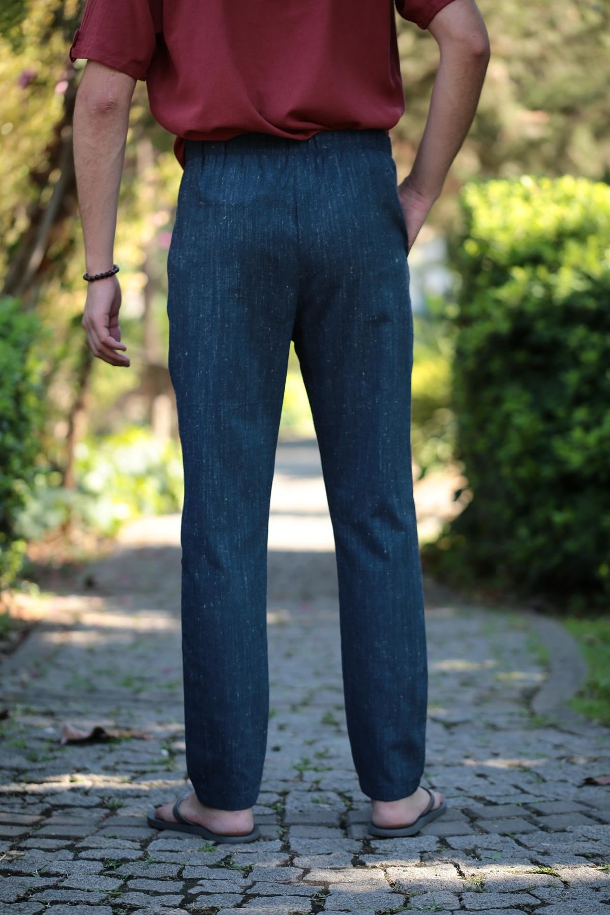  Lacivert Normal Bel Tapered Fit Pantolon