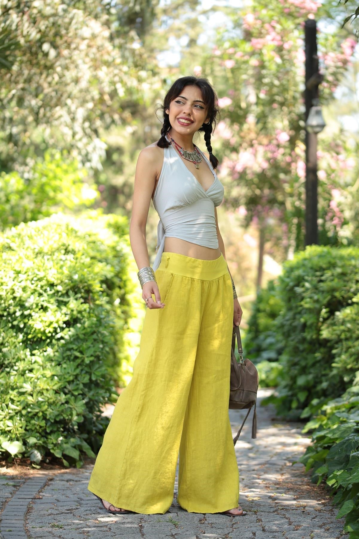  Sarı Asena Pantolon