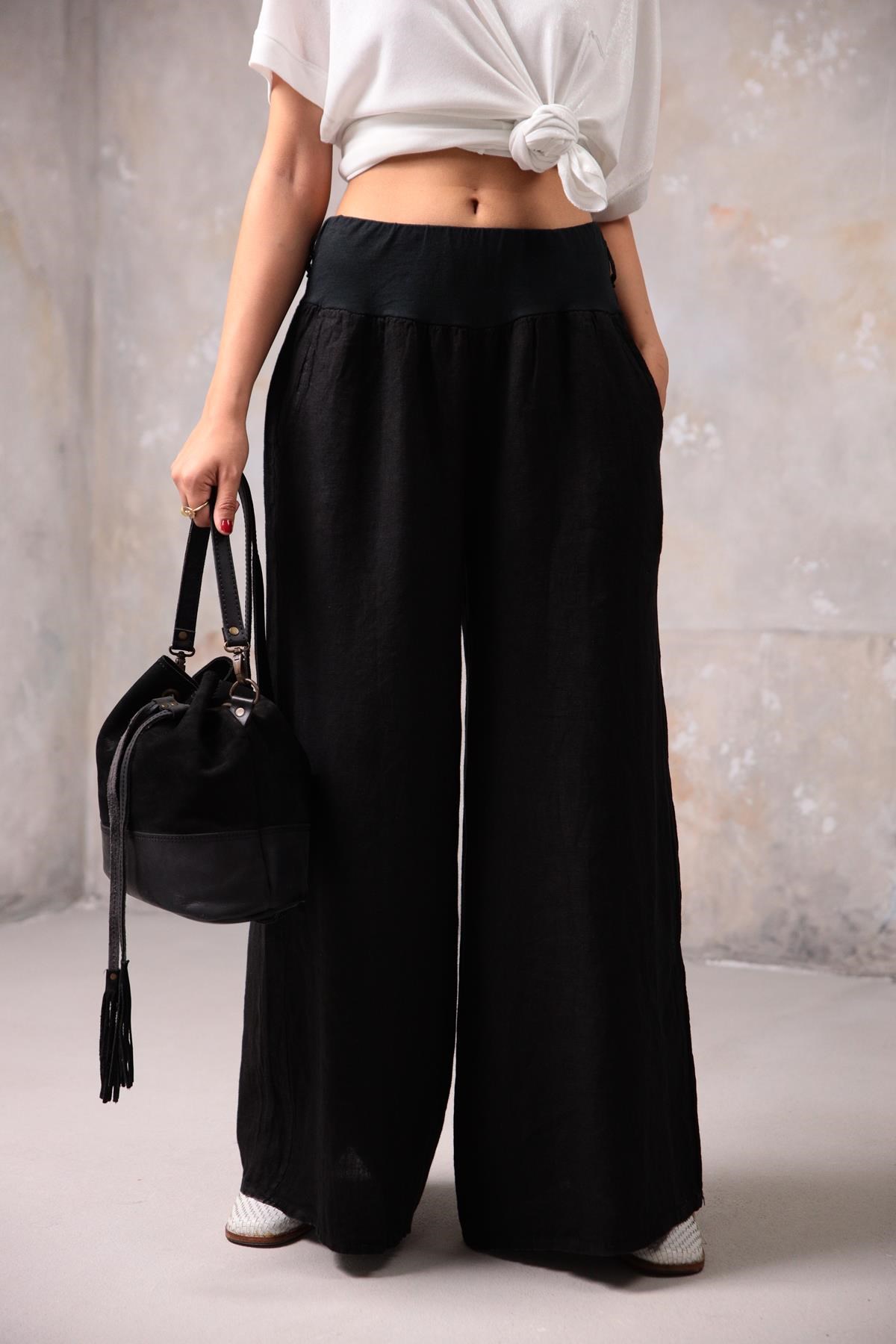 Black Asena Pants - Saman Butik | Boho Fashion Black Asena Pants