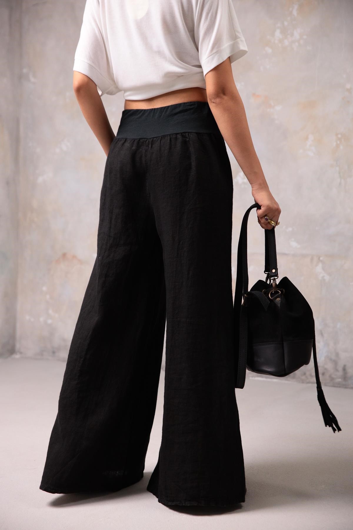 Black Asena Pants - Saman Butik | Boho Fashion Black Asena Pants