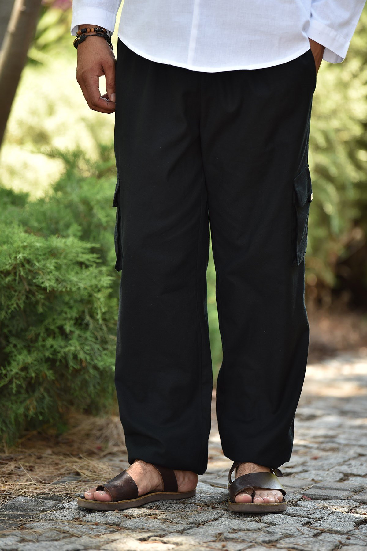 Siyah Erkek Cepli Pantolon - Şaman Butik Siyah Erkek Cepli Pantolon