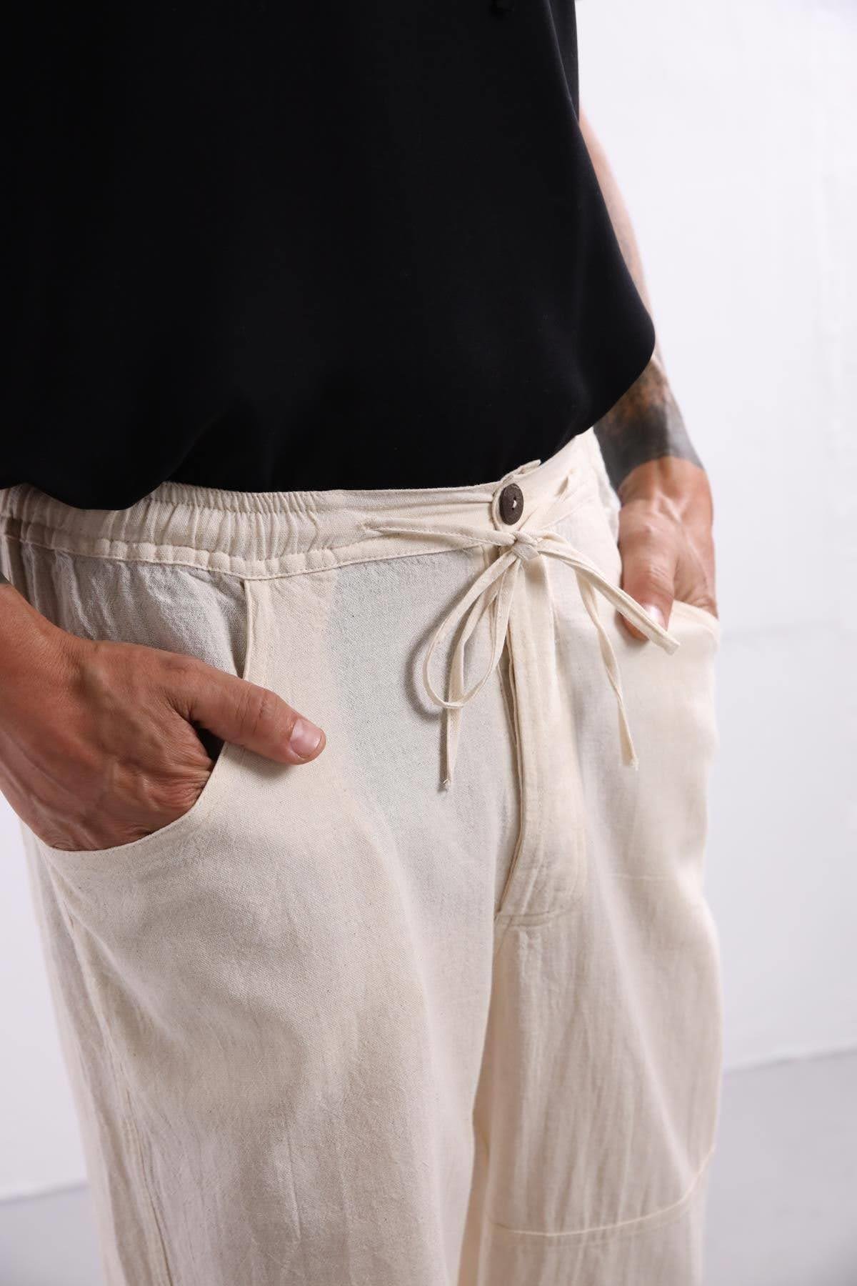  Taş Rengi Paçası Büzgülü Tom Pantolon