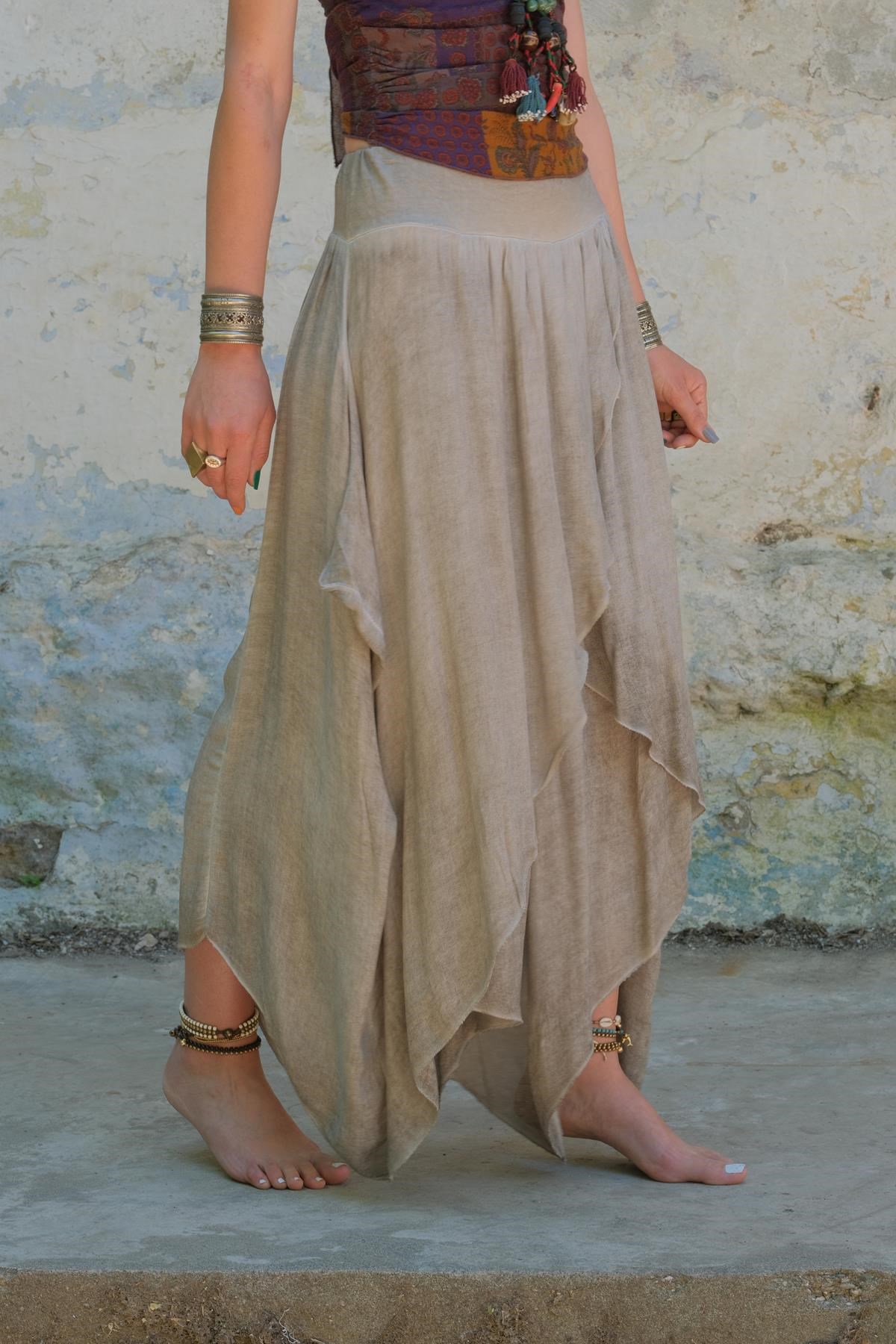  Bej Pamuk Kelebek Şalvar