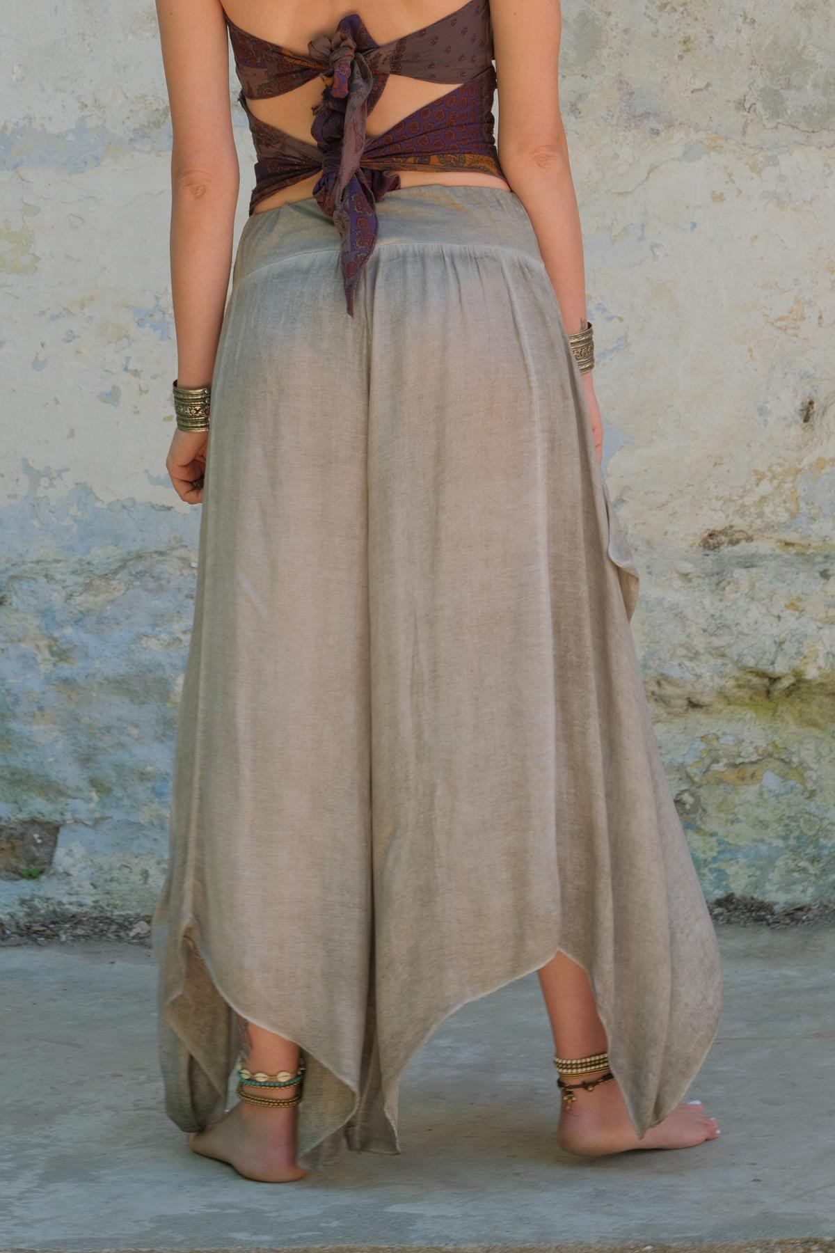  Bej Pamuk Kelebek Şalvar