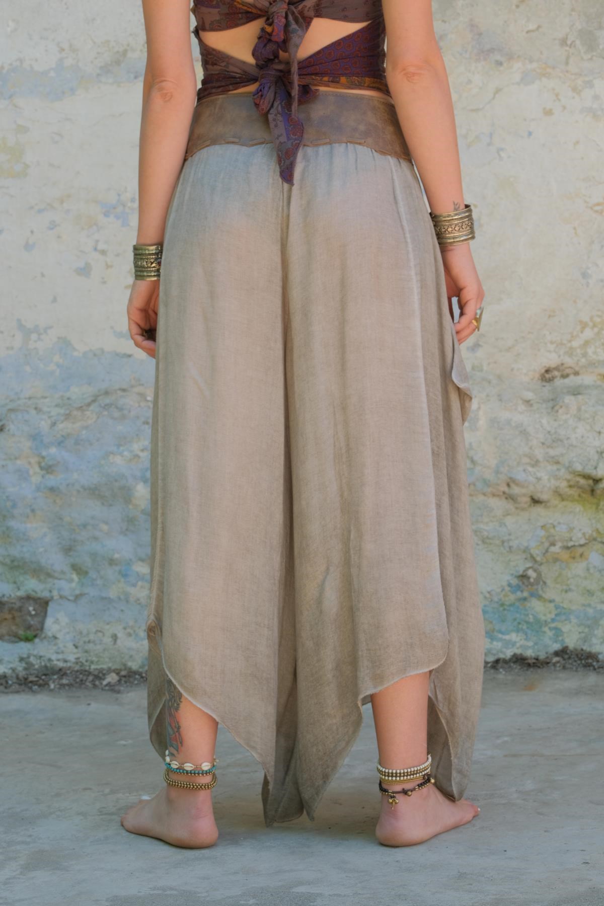  Bej Pamuk Kelebek Şalvar