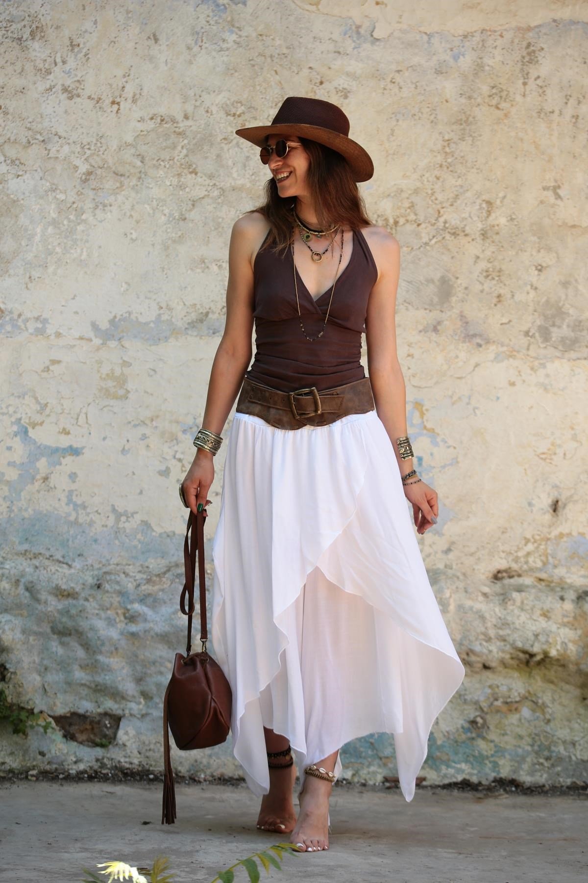  Beyaz Pamuk Kelebek Şalvar