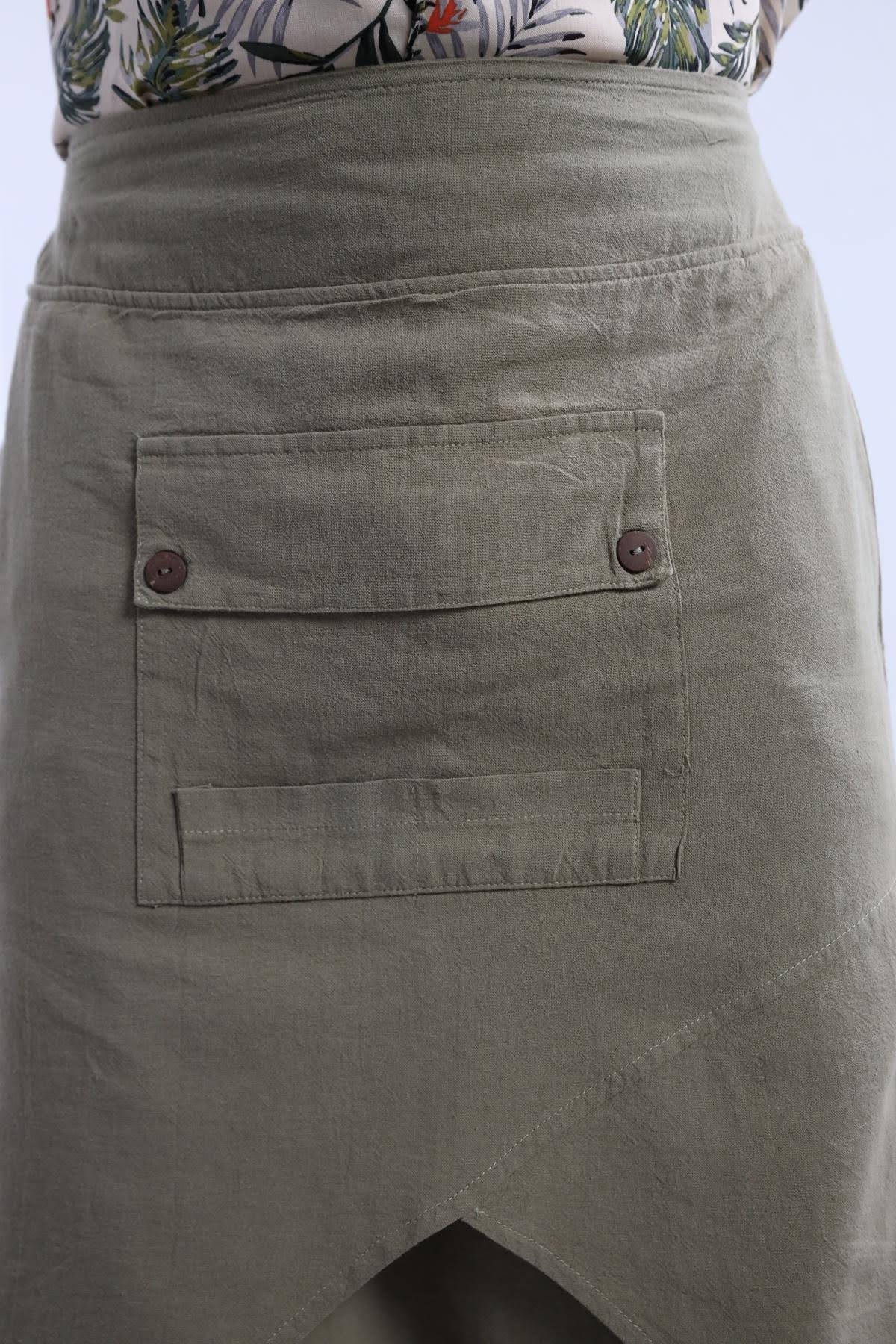  Haki Kapaklı Diego Şalvar