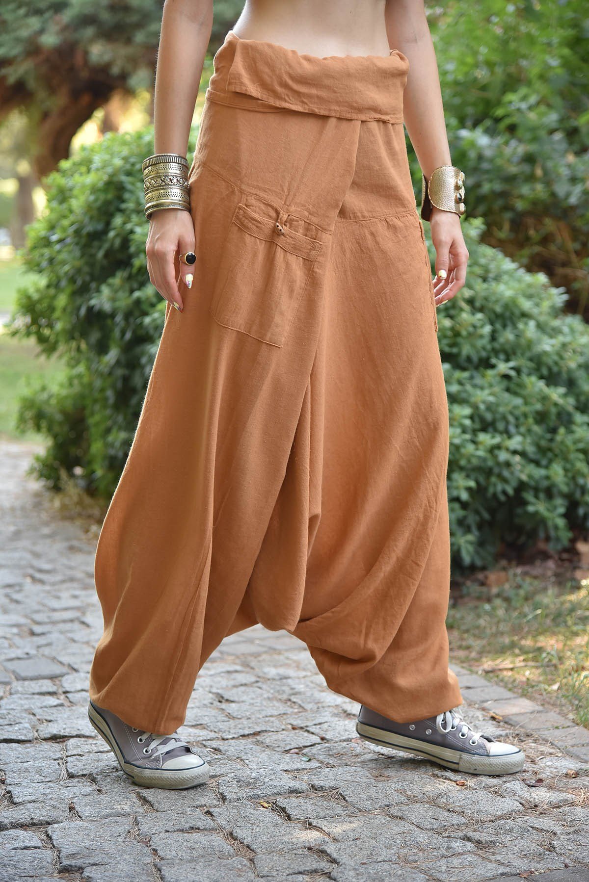 Hardal Balıkçı Şalvar - Şaman Butik Hardal Balıkçı Şalvar