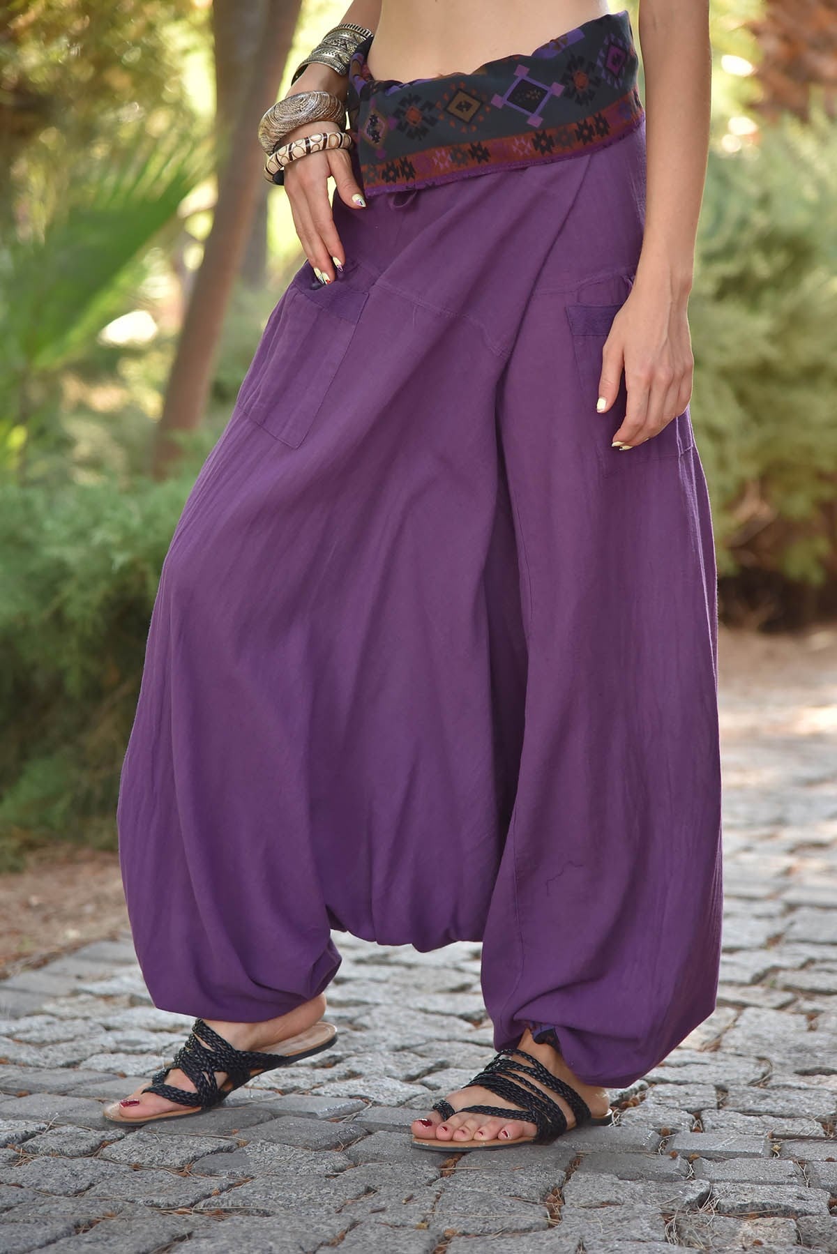 Fisherman Harem Trouser - Şaman Butik | Boho Fashion Fisherman Harem Trouser