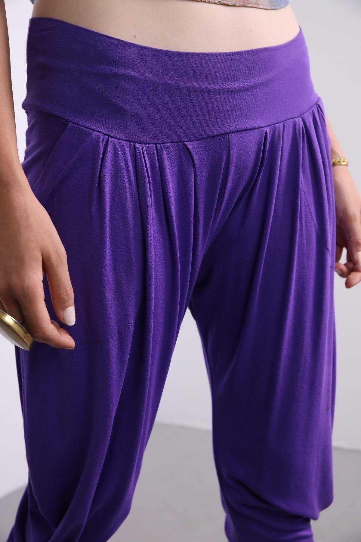  Mor Penye Dar Paça Şalvar