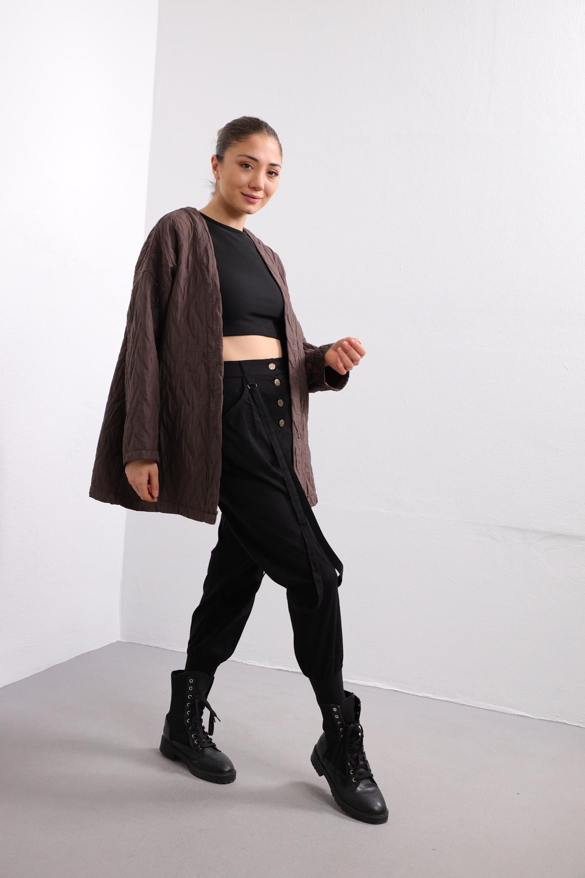 Black Harem Trouser with Ropes - Şaman Butik | Boho Fashion Black Harem Trouser with Ropes