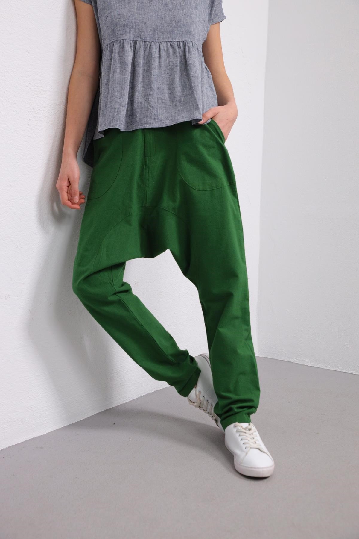  Yeşil Ağı Düşük Neos Şalvar