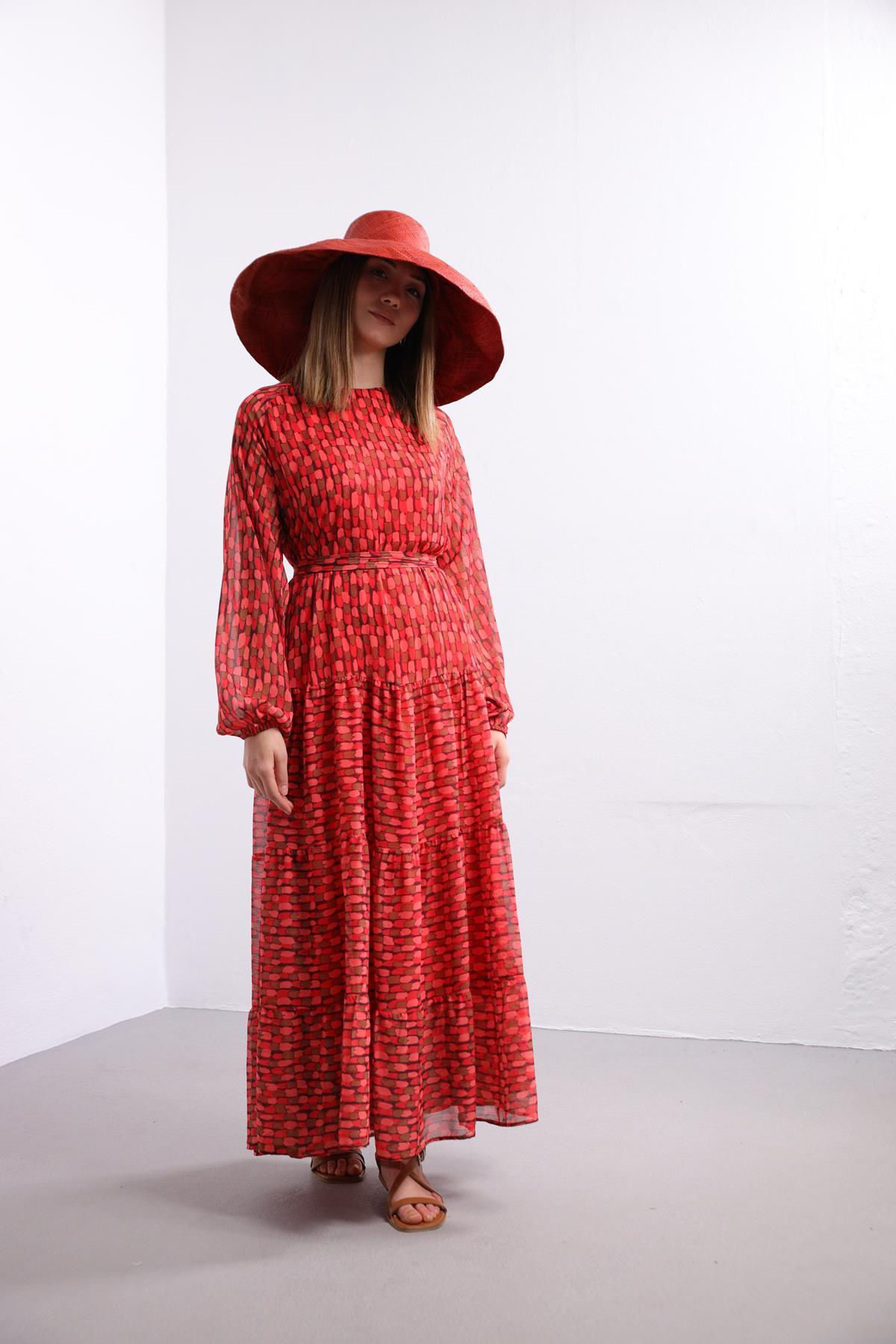  Kiremit Rengi Raffia Şapka