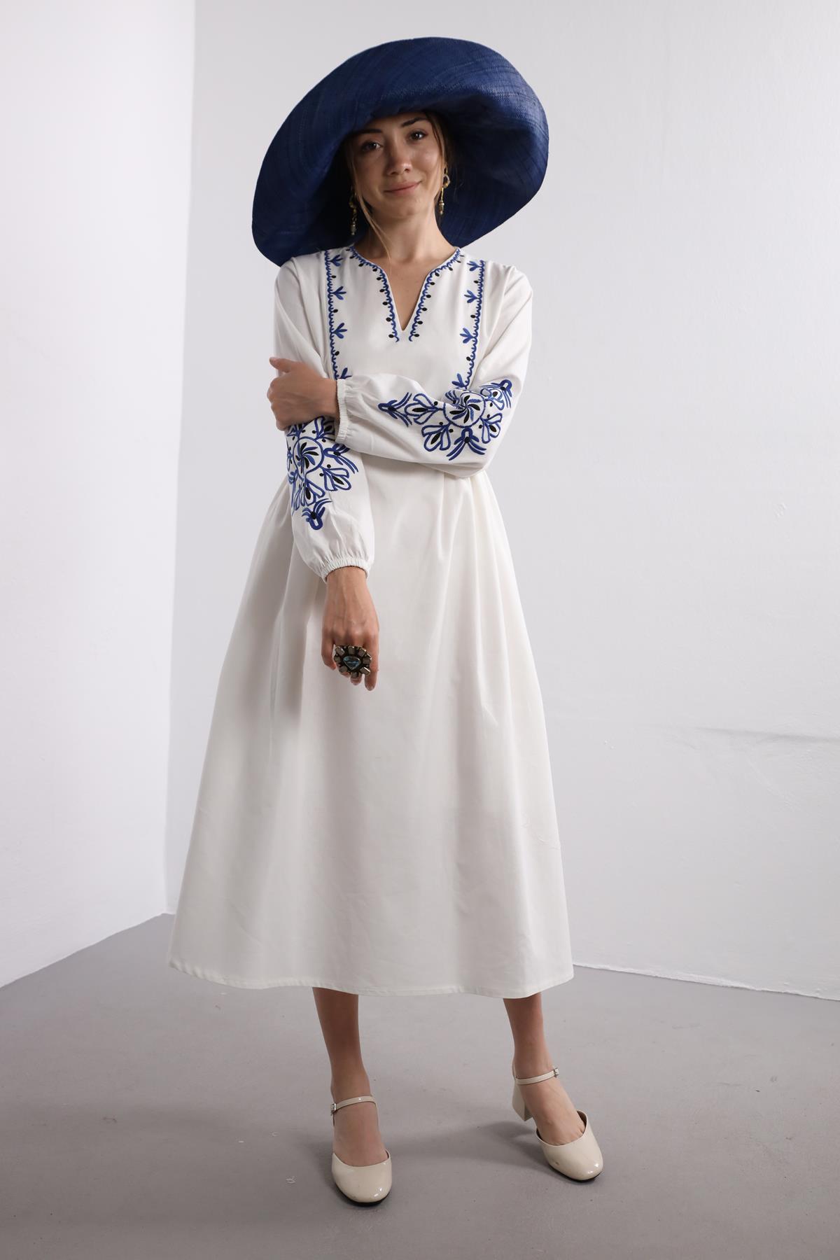  Lacivert Rafya Şapka