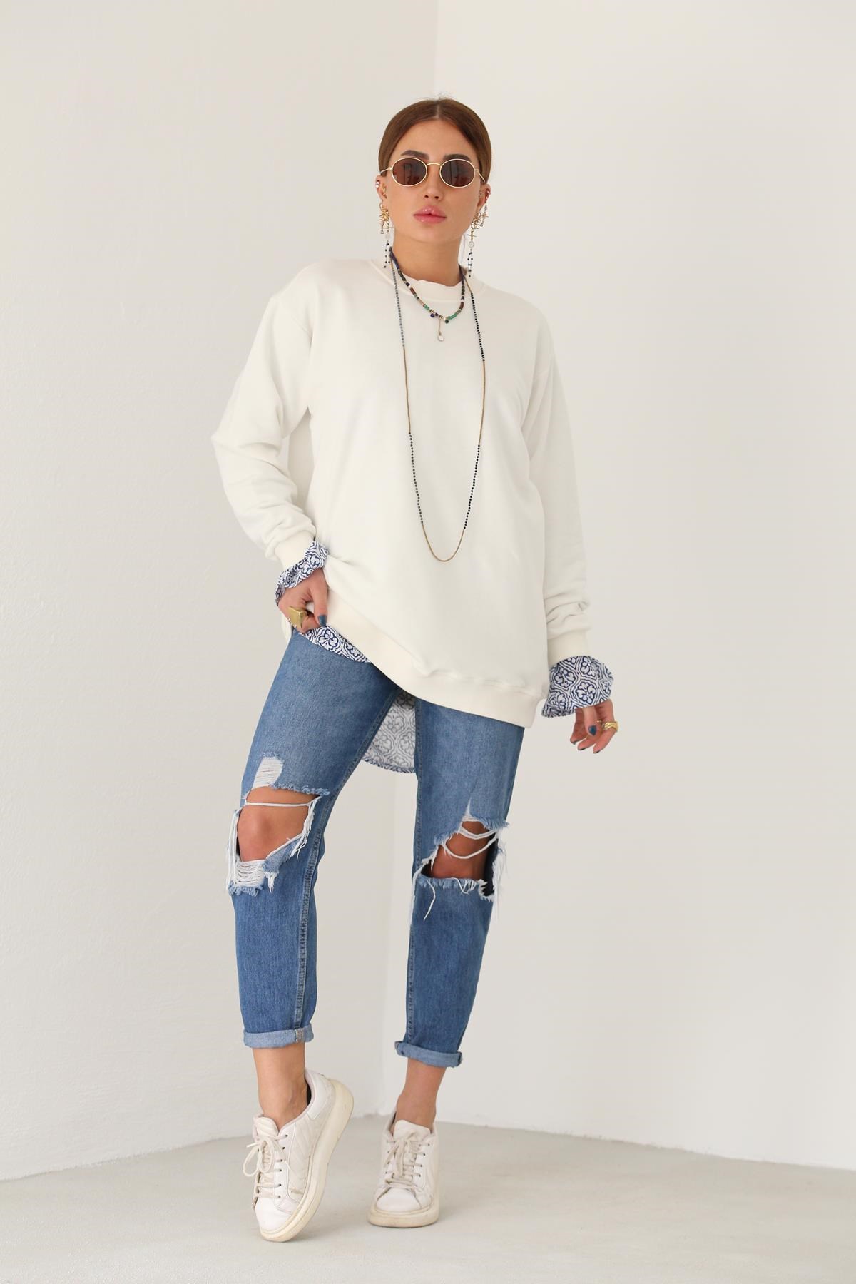  Ekru Boyfriend Sweat