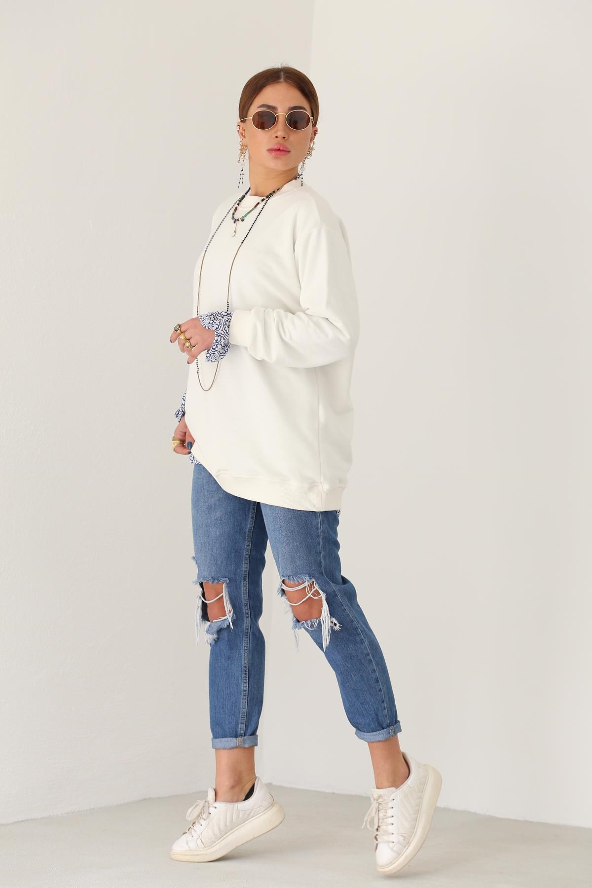  Ekru Boyfriend Sweat