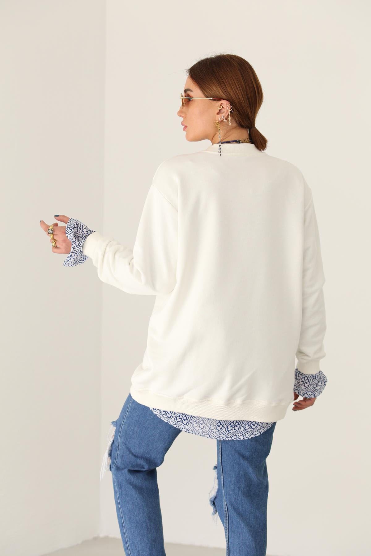  Ekru Boyfriend Sweat