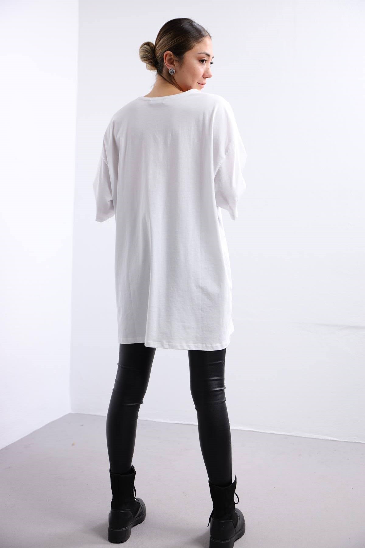  Beyaz Oversize Tshirt