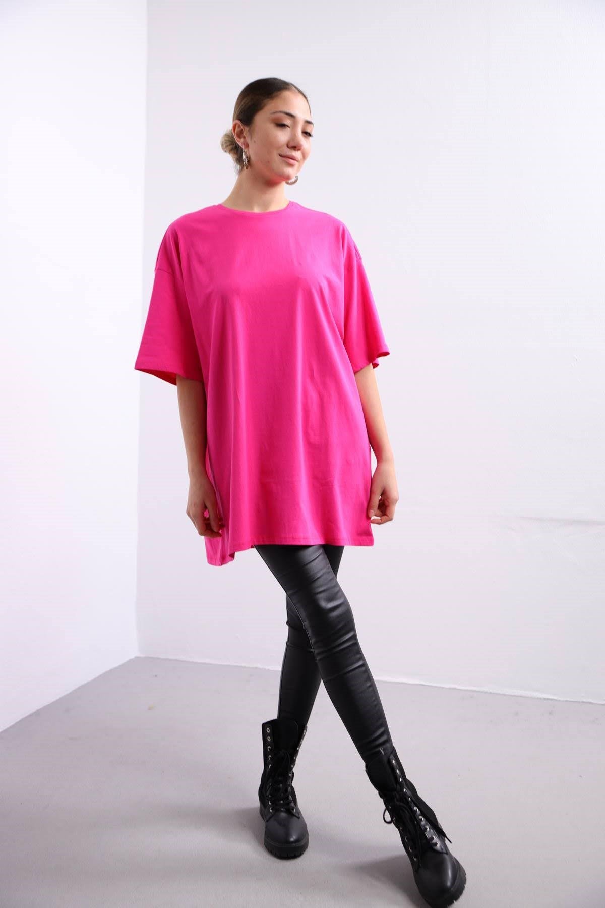  Fuşya Oversize Tshirt