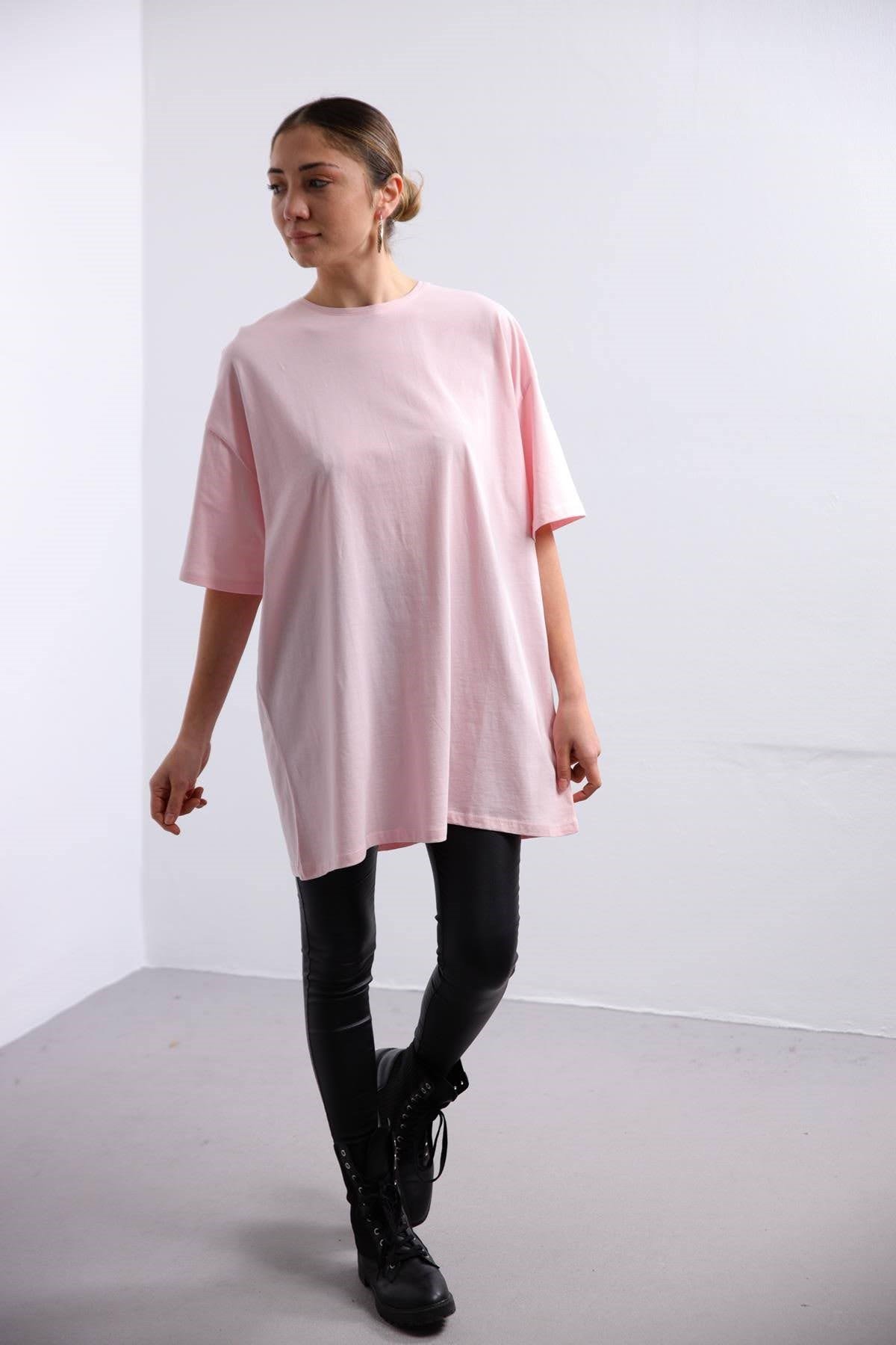 Pembe Oversize Tshirt