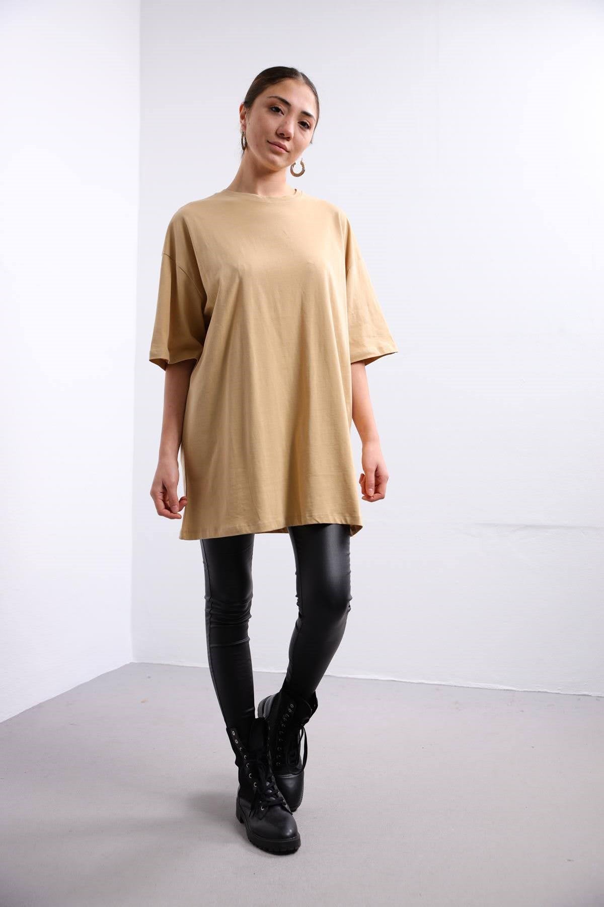  Sütlü Kahve Oversize Tshirt