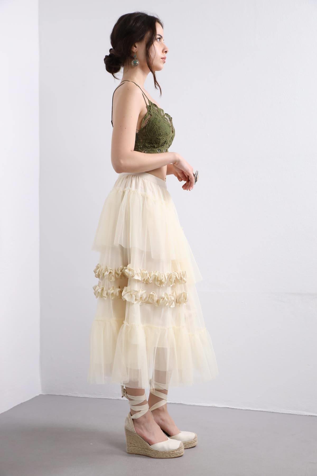 Haki Dantel Bralet