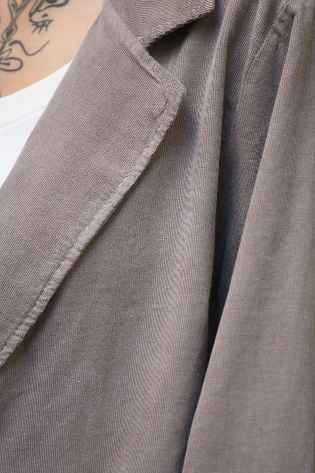 Vizon Rengi Kadife Ceket ve Pantolon Takım