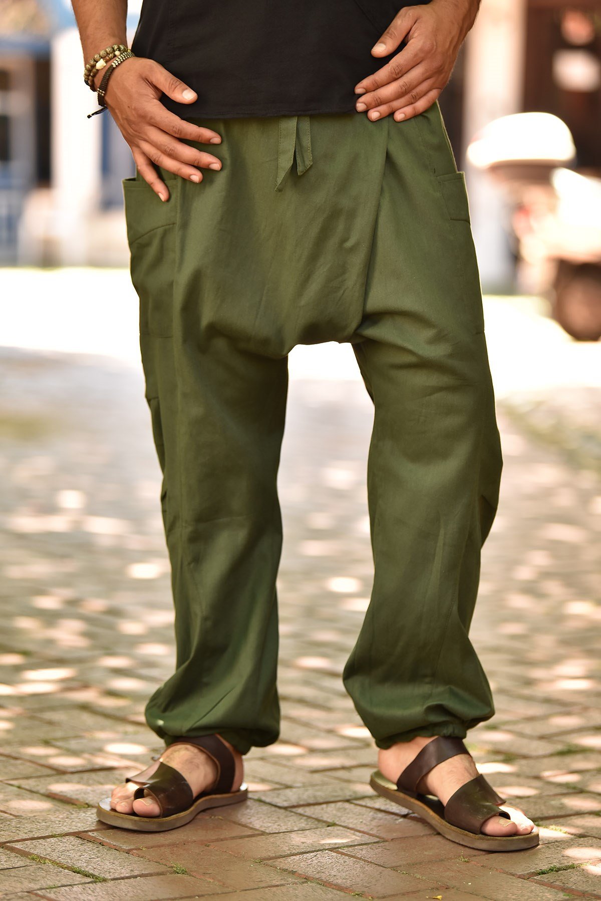 Yeşil Erkek Şalvar Pantolon