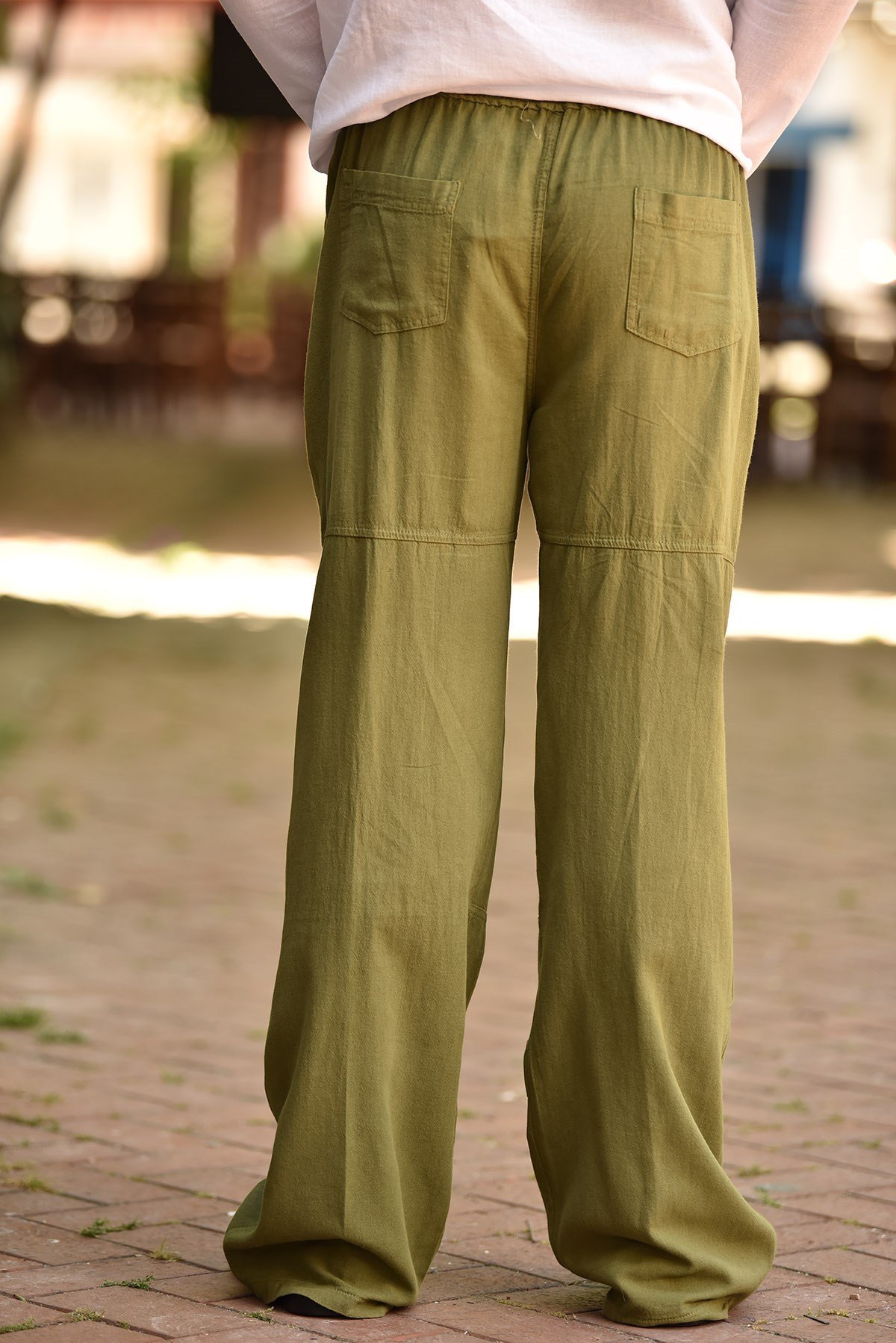 Yeşil Nepali Rahat Kesim Erkek Pantolon