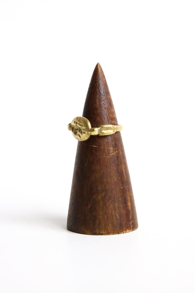  Bronz Tasarım Oval Antik Parça Detaylı Yüzük