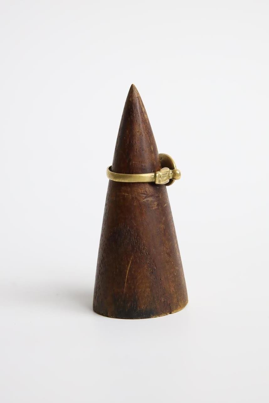  Bronz Tasarım Oval Antik Parça Detaylı Yüzük