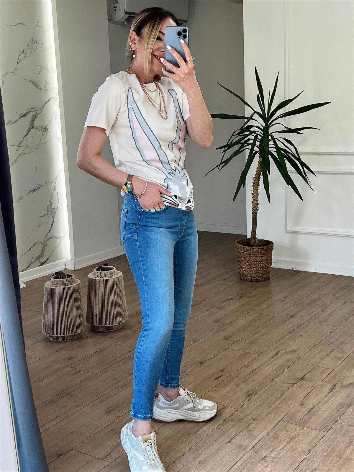 1049 PUSH UP JEAN AÇIK MAVİ