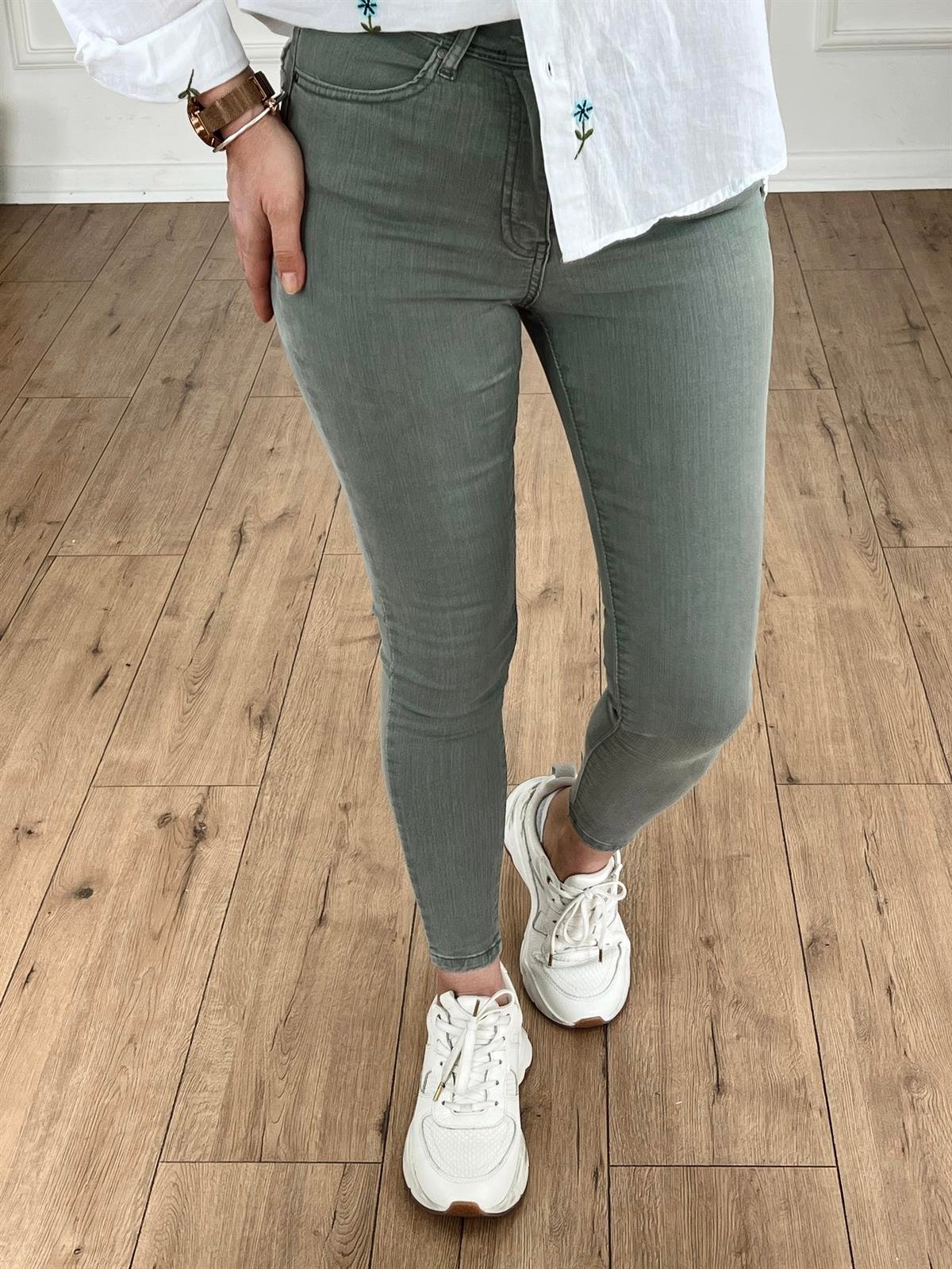 2145 YÜKSEK BEL SKİNNY JEAN HAKİ