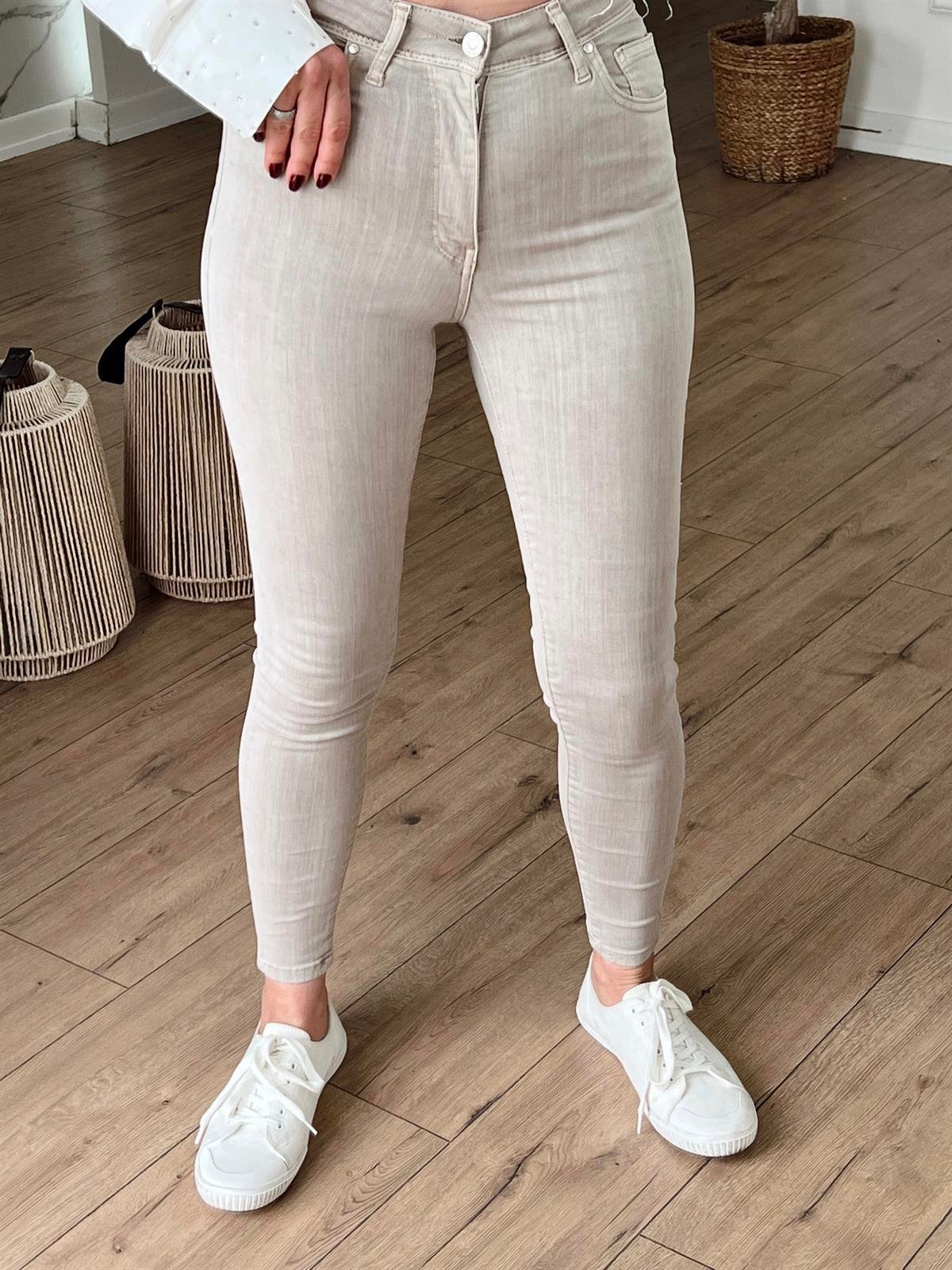 2145 YÜKSEK BEL SKİNNY JEAN VİZON