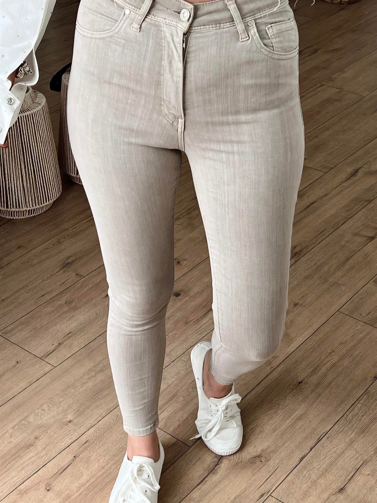 2145 YÜKSEK BEL SKİNNY JEAN VİZON