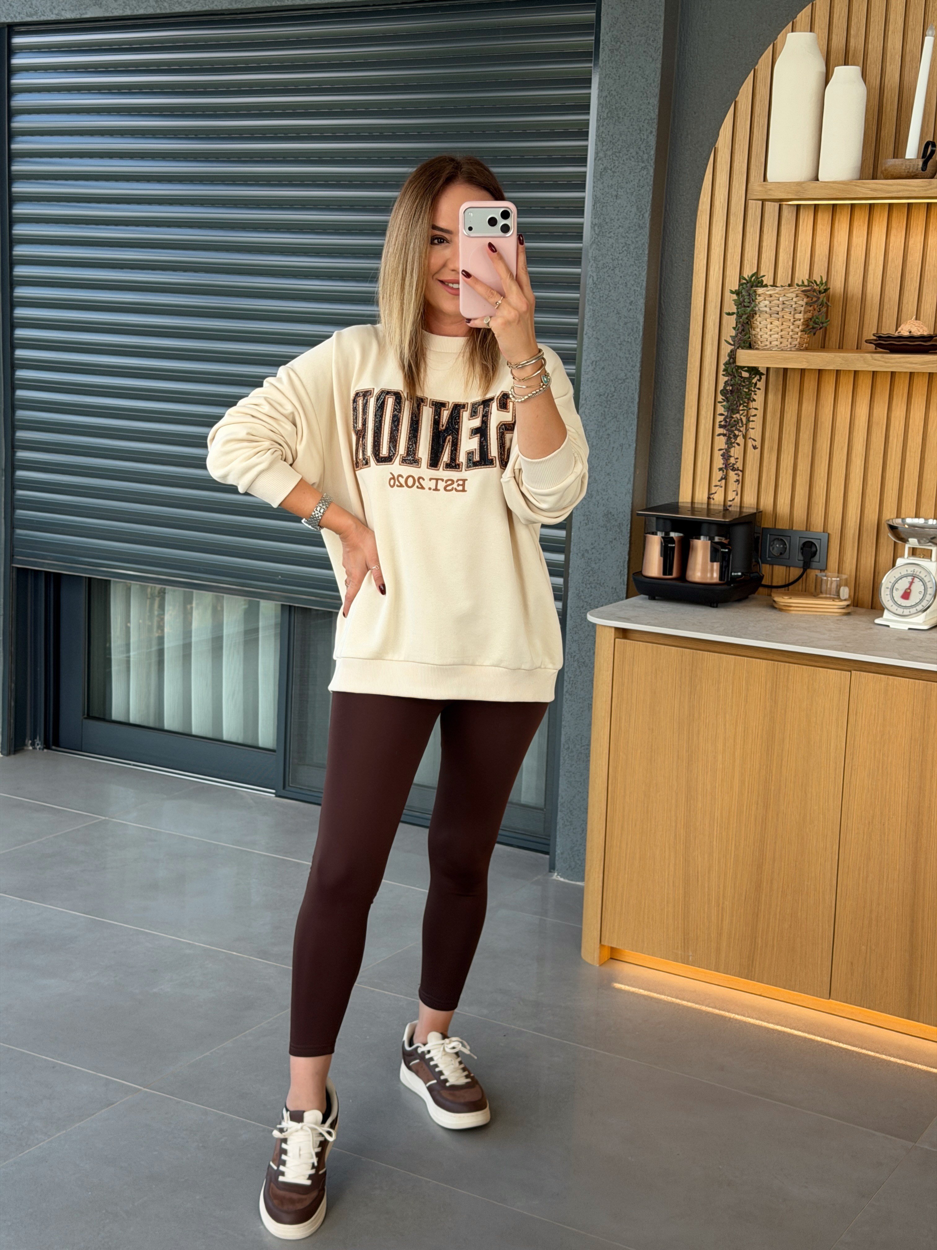 2657 NAKIŞ DETAYLI SWEAT GRİ