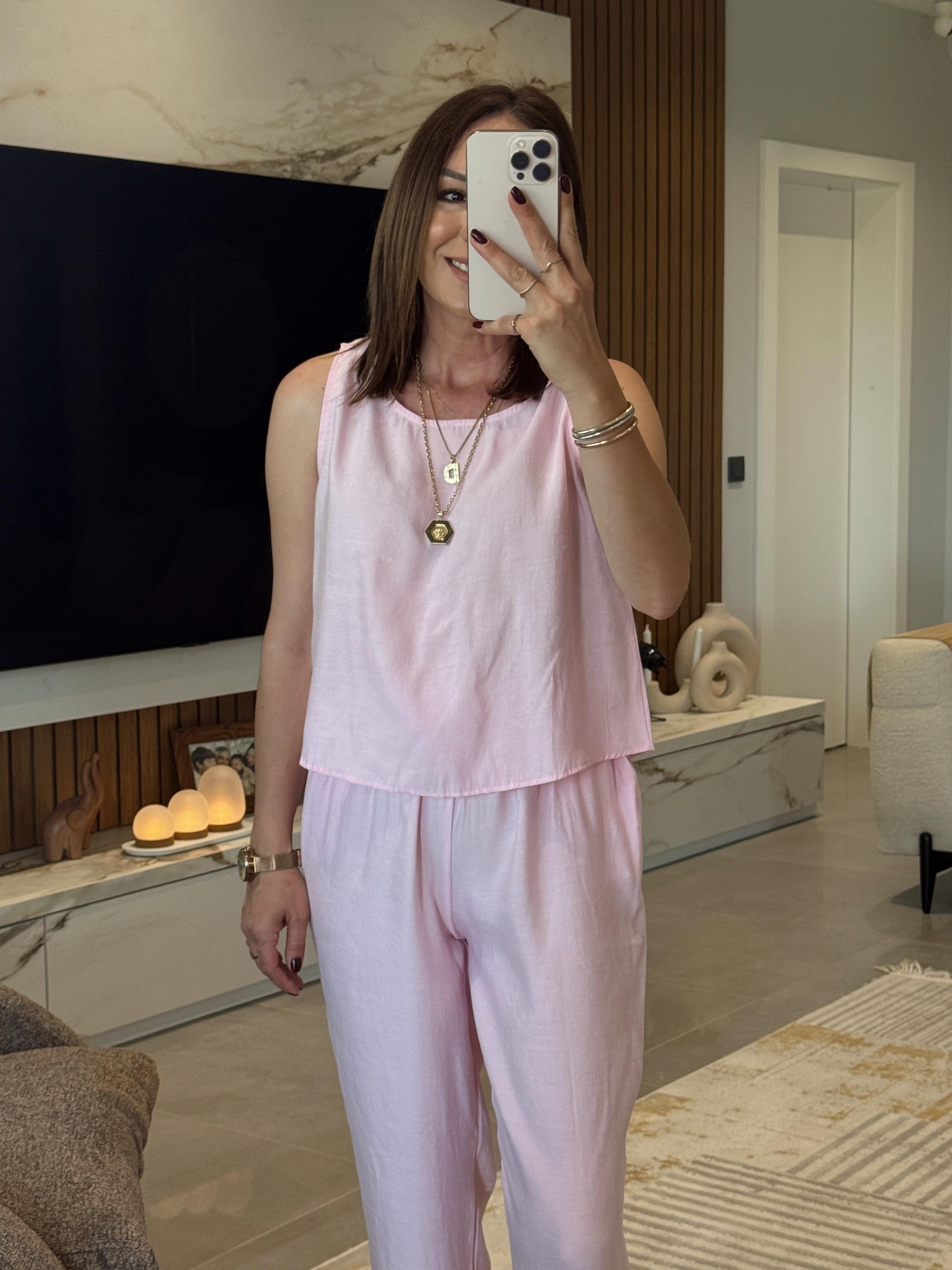 Askılı İkili Takım PEMBE