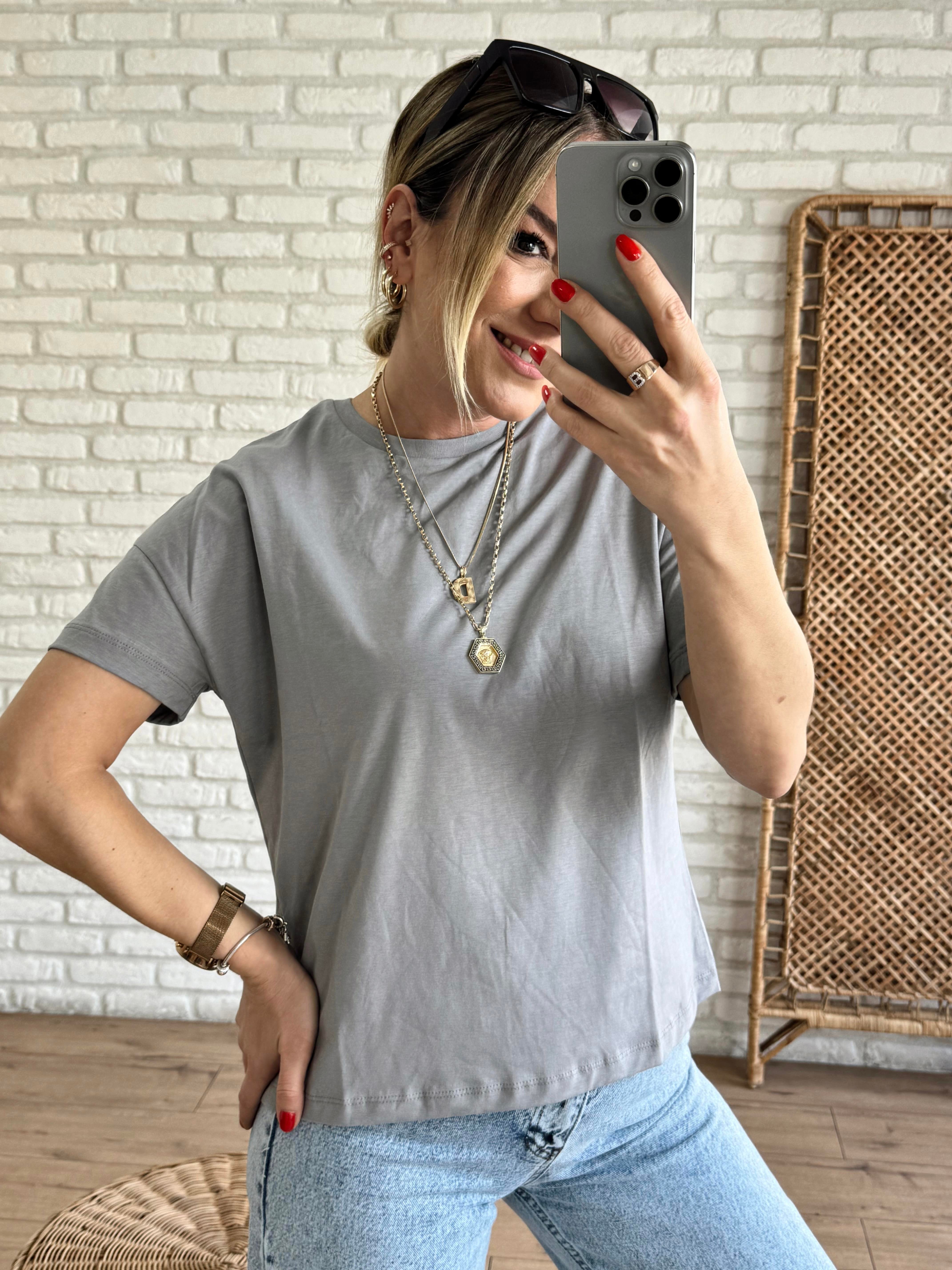 Basic Casual Tshirt GRİ
