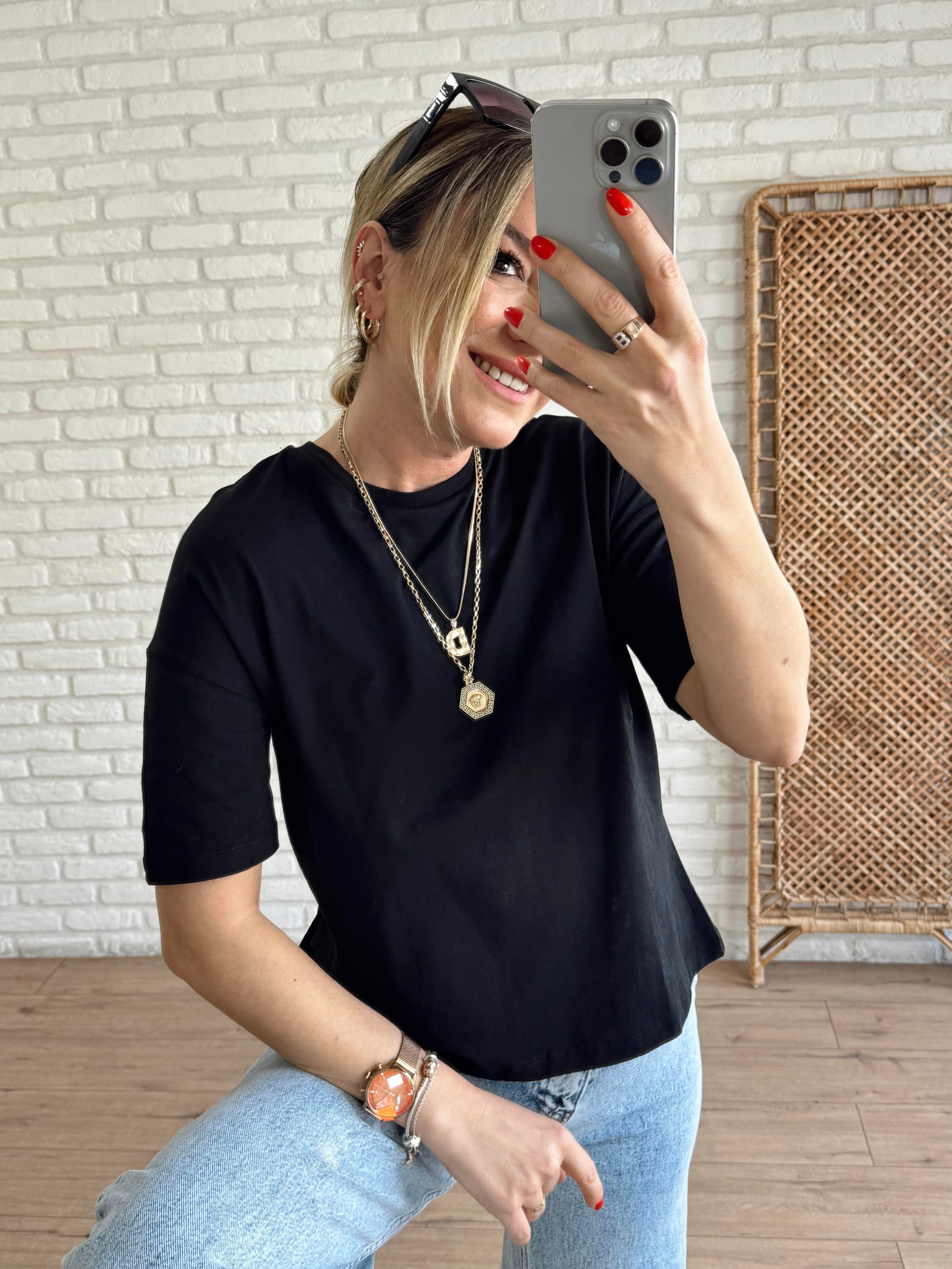 Basic Casual Tshirt SİYAH