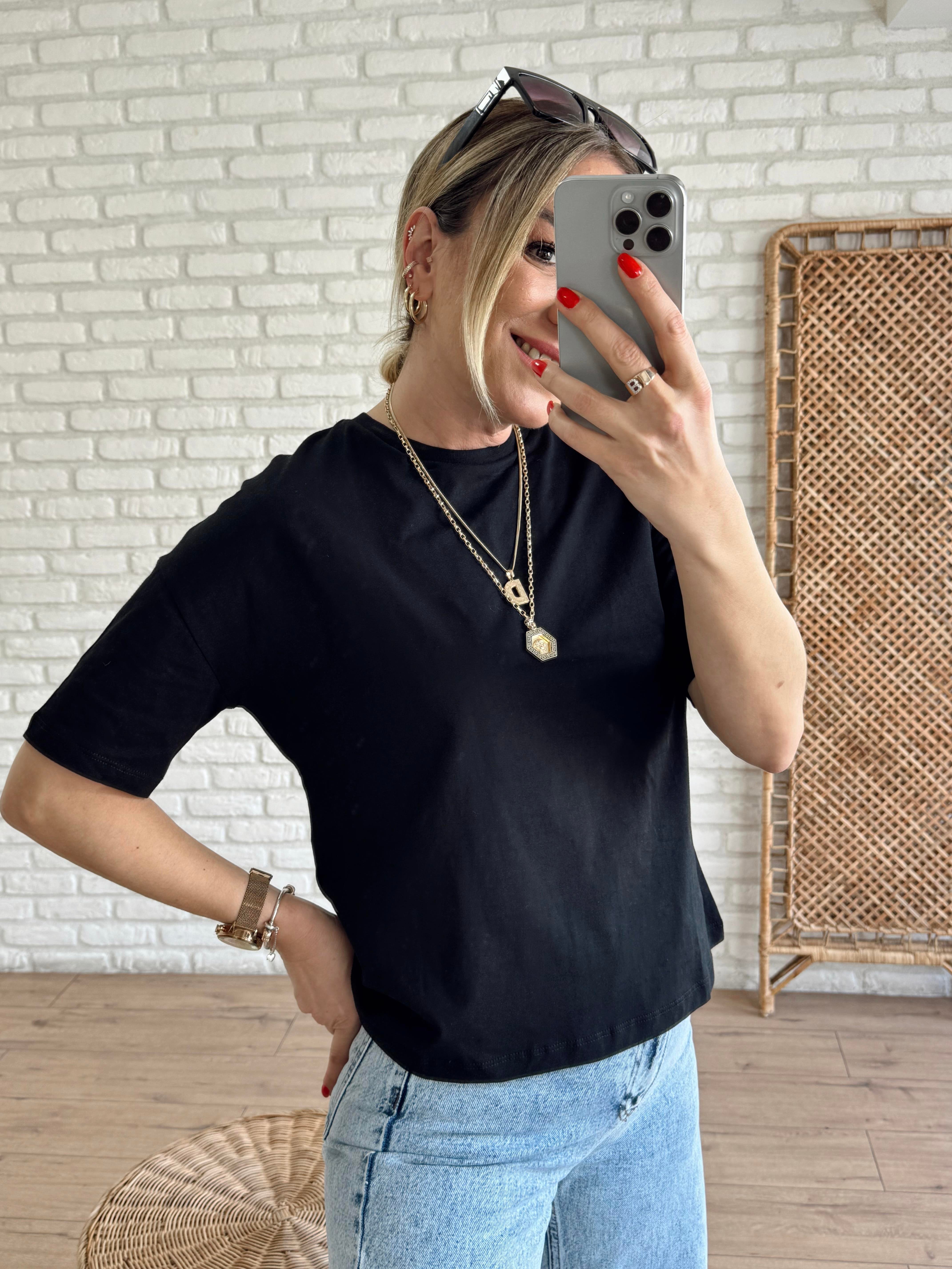 Basic Casual Tshirt SİYAH