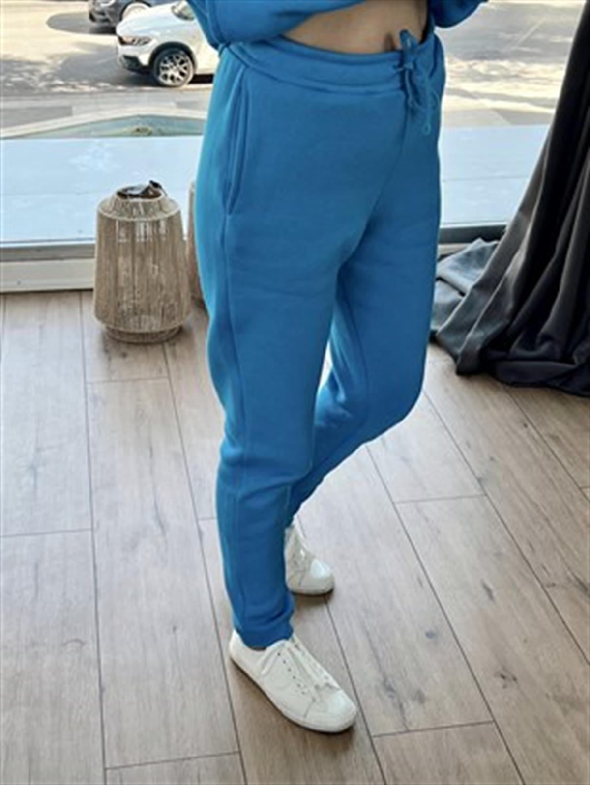 BASİC KAPÜŞONLU EŞOFMAN TAKIMI MAVİ