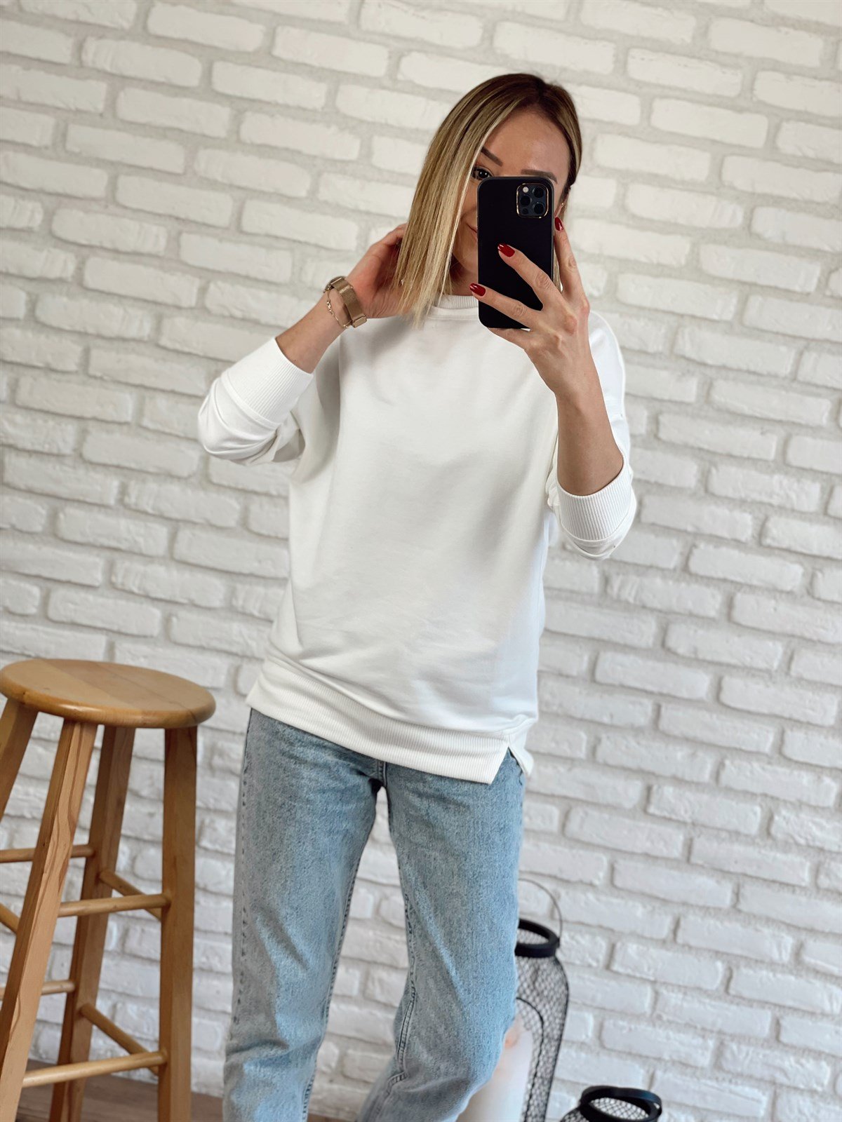 Basic Sweat Ekru