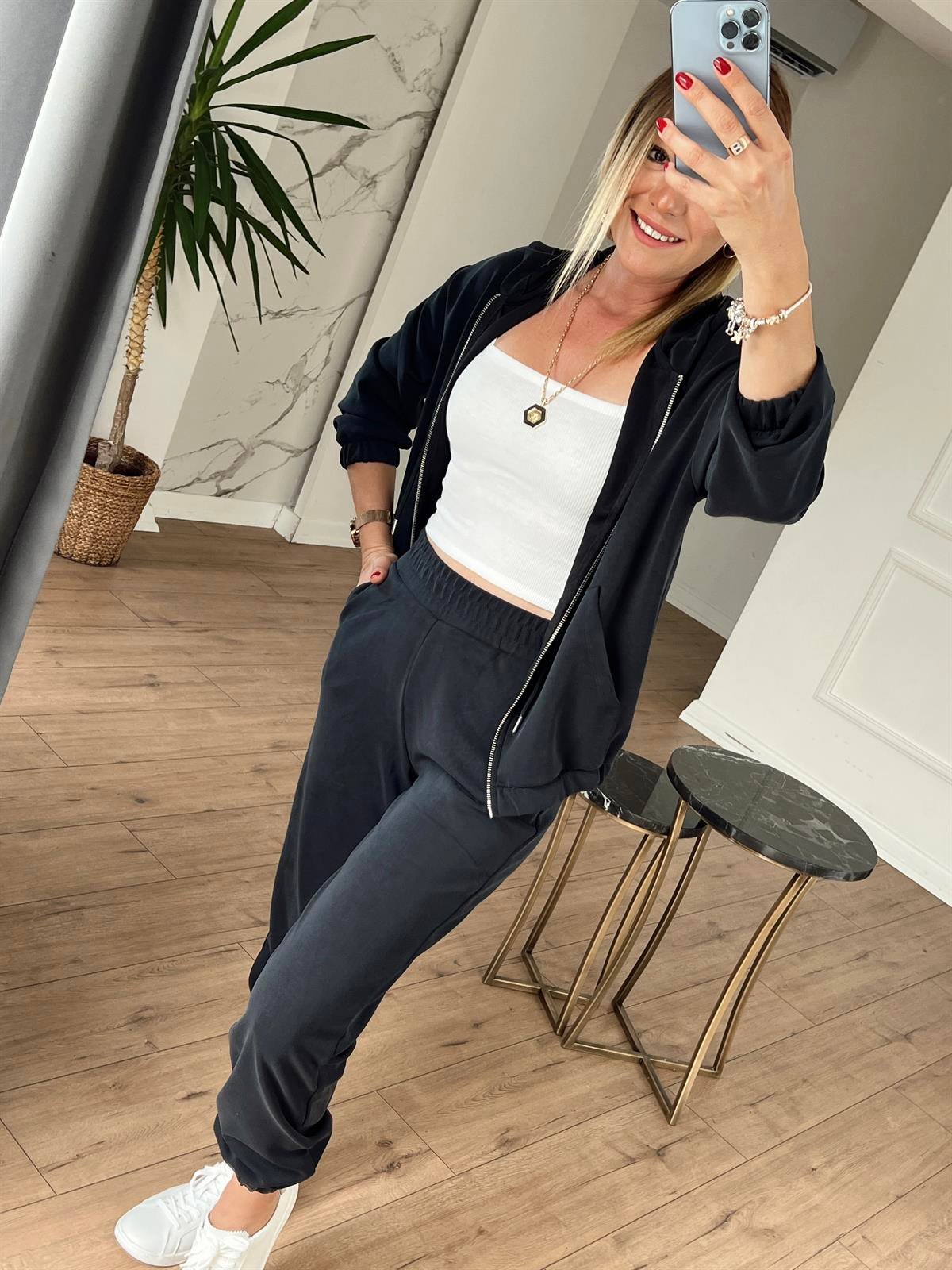 Beli Lastikli Jogger Eşofman Altı ANTRESİT