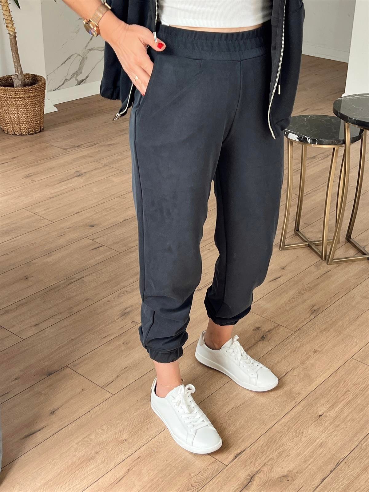Beli Lastikli Jogger Eşofman Altı ANTRESİT