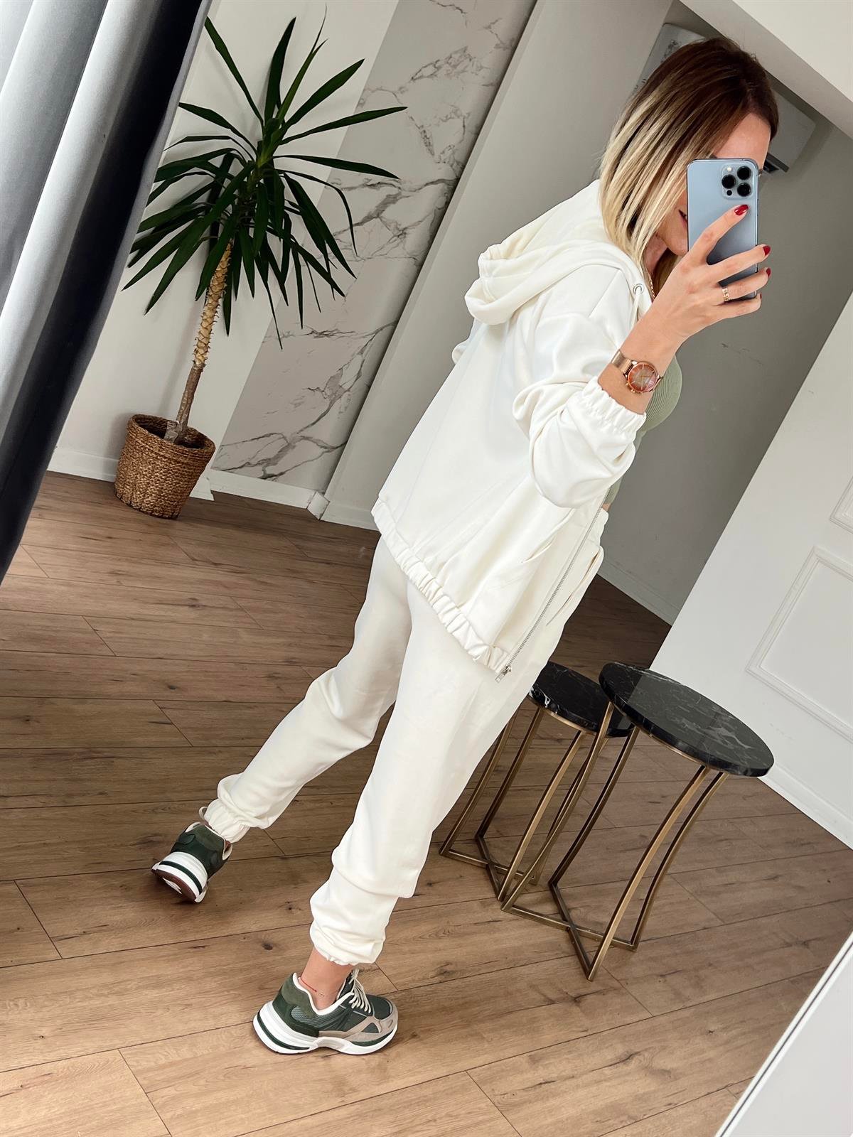 Beli Lastikli Jogger Eşofman Altı EKRU